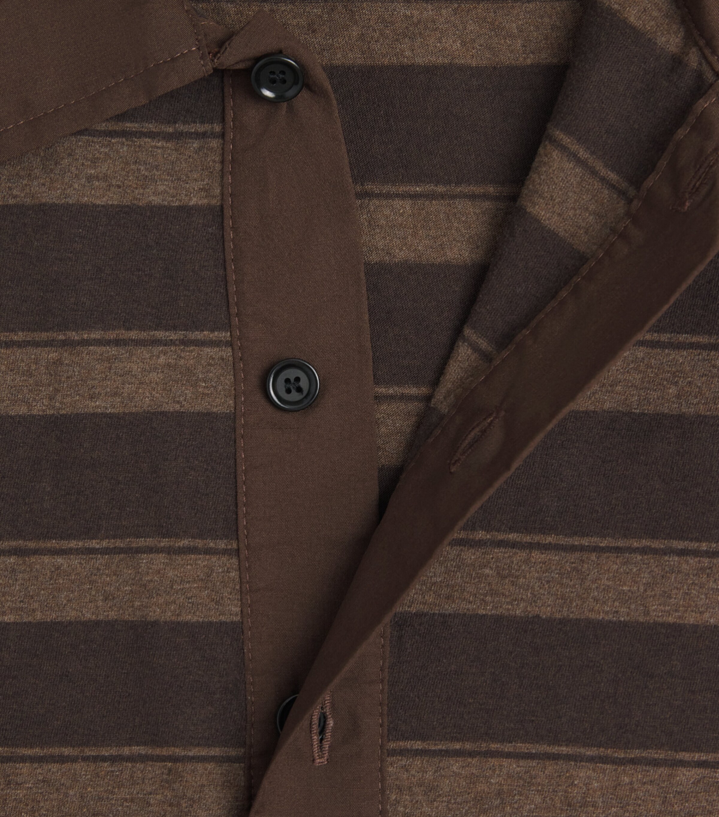 Oliver Spencer Mens Organic Cotton Stanfield Polo Shirt Brown Image 6