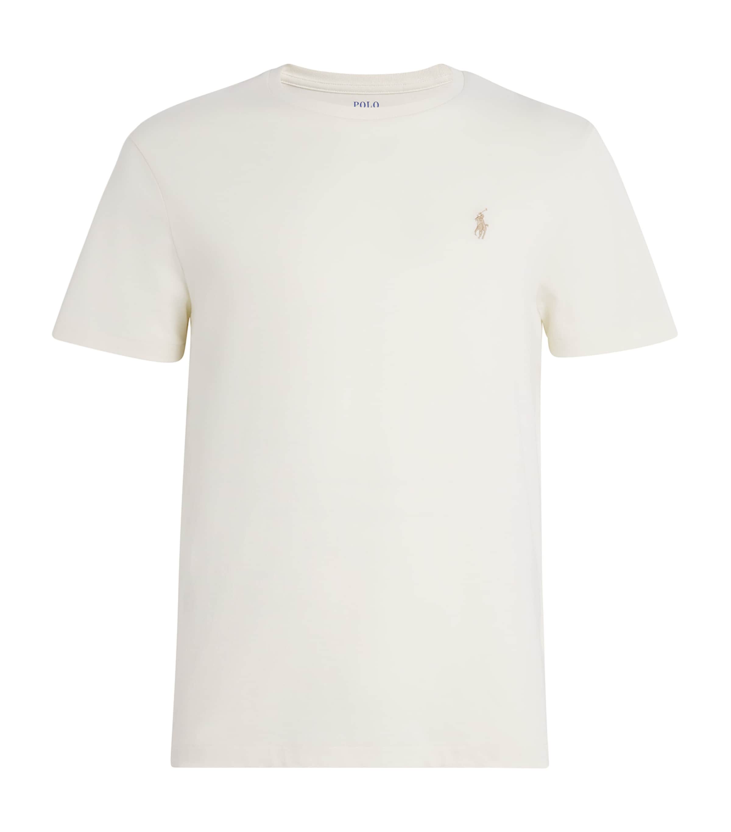 Polo Ralph Lauren T-shirt In Cotone Custom Slim-fit T-shirt In White