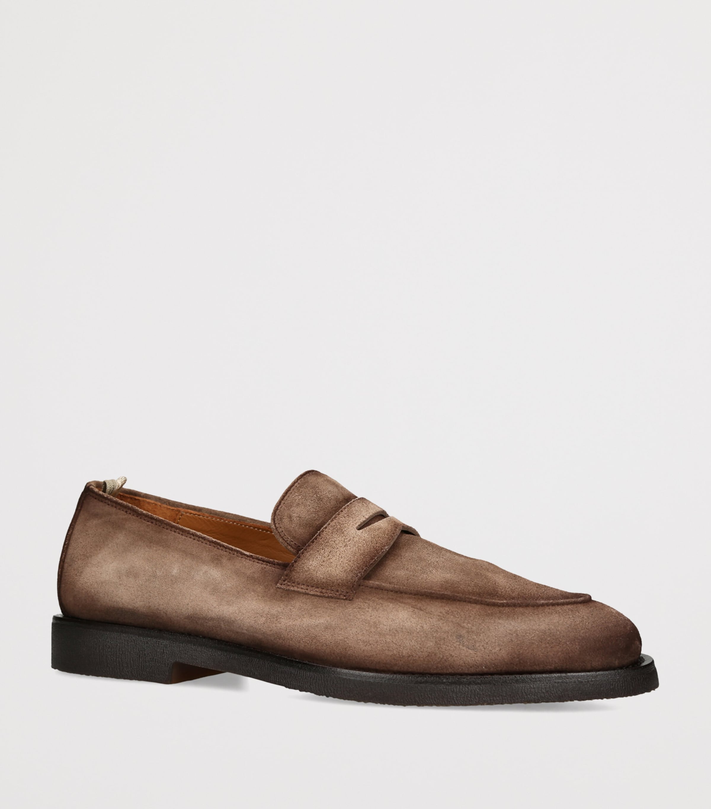 Officine Creative Suede Opera Flex Loafers Taupe Comb Image 2