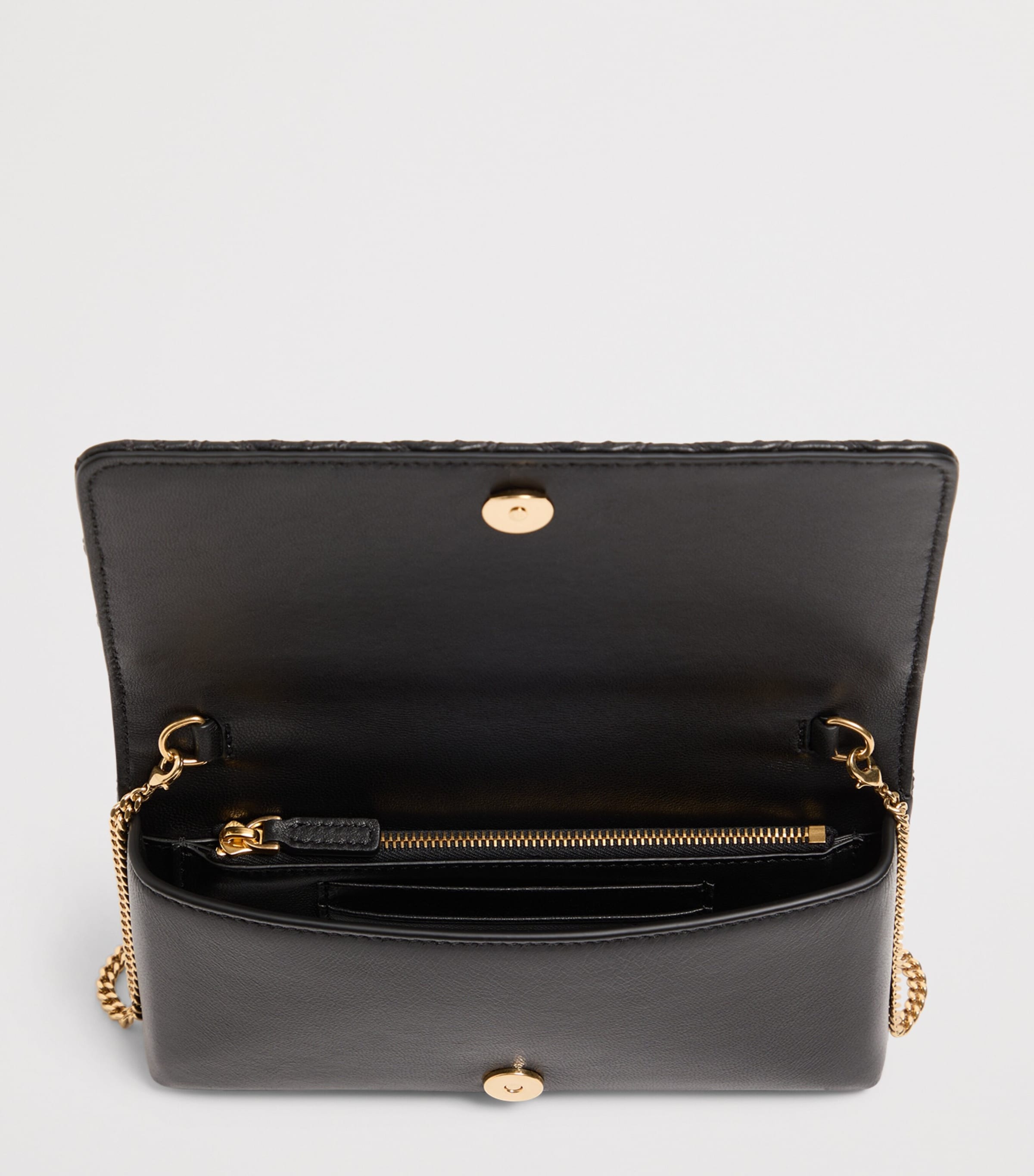 Valentino Garavani Leather Flutterby Chain Wallet Image 5