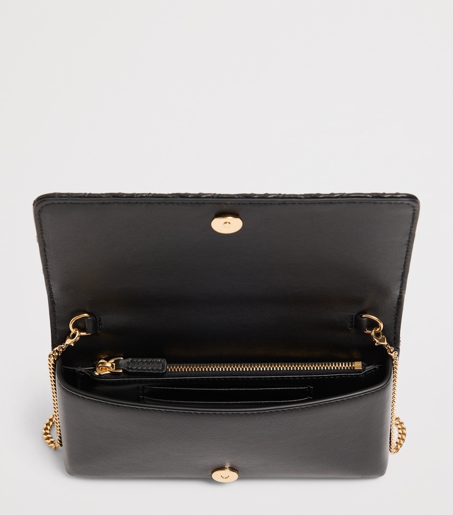 Valentino Garavani Leather Flutterby Chain Wallet Image 5