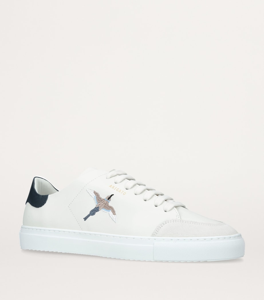 Leather Bee Bird Clean 90 Sneakers WHITE/NAVY Image 3