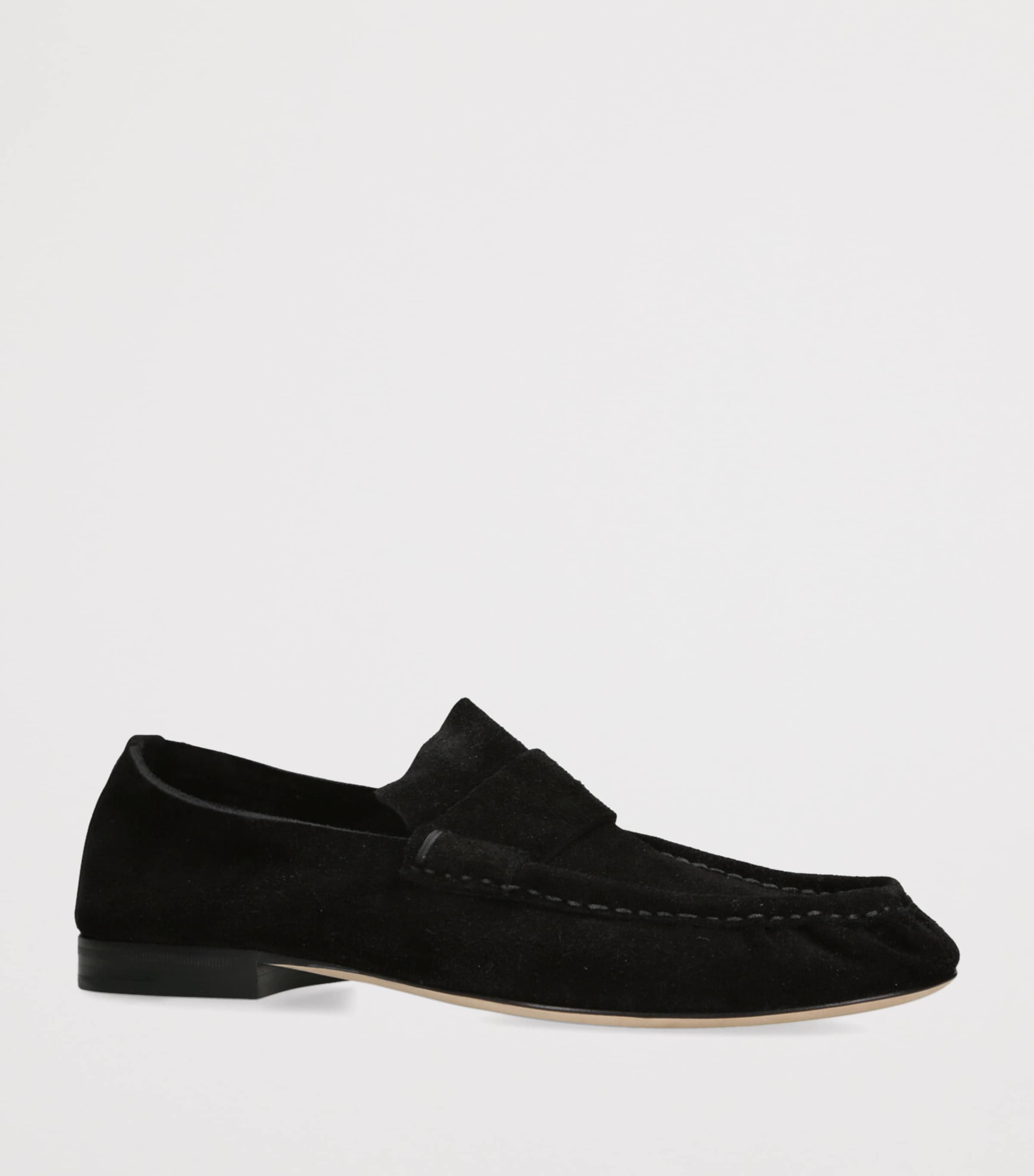 Soft Suede Loafers BLACK Image 3