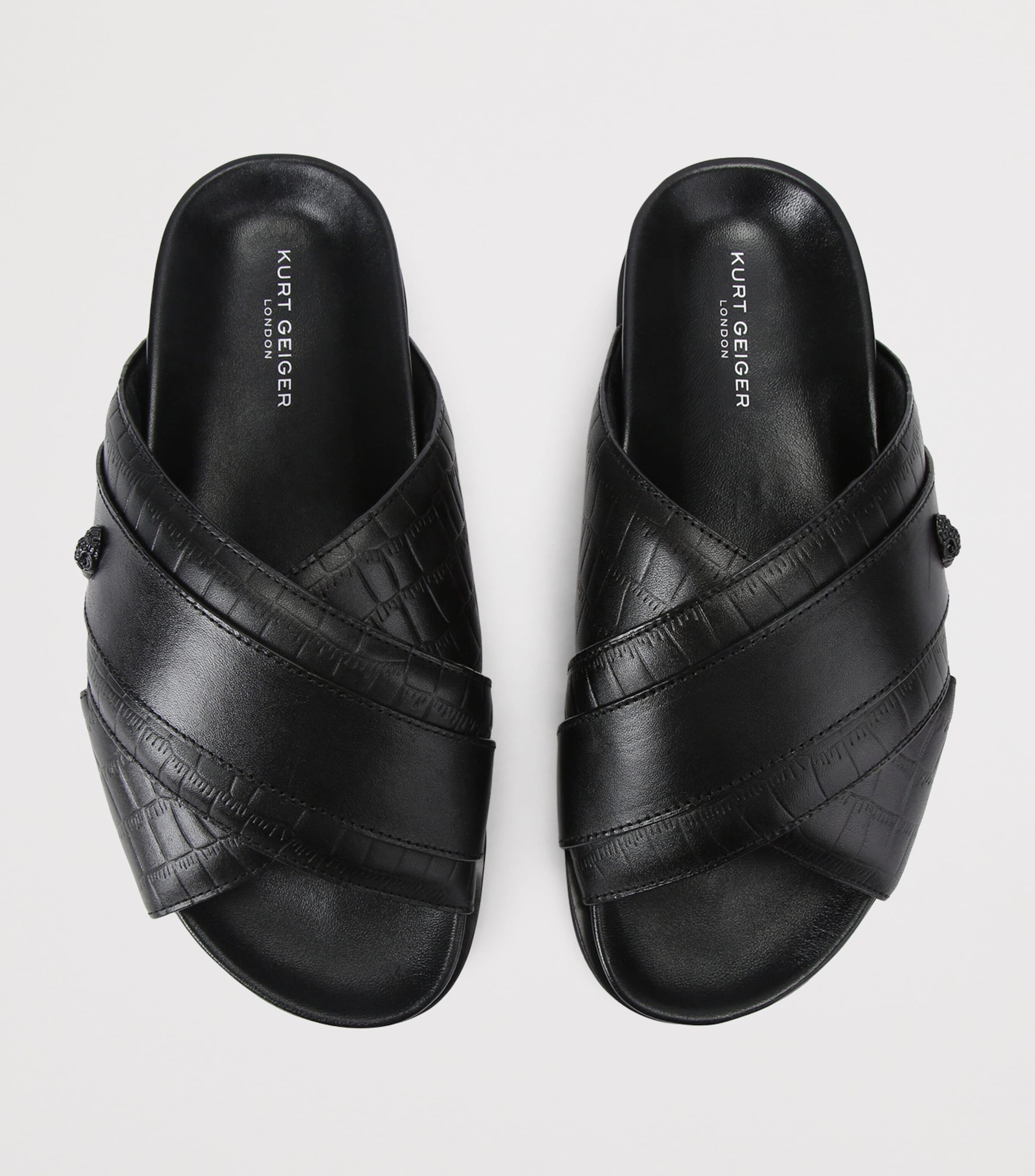 Kurt Geiger London Leather Baron Sandals Blk/other Image 4