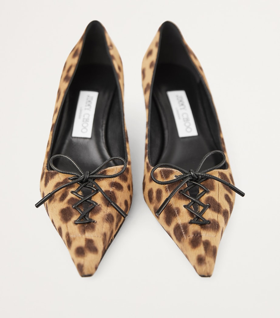 Scarlett 50 Leather Leopard Pumps NATURAL Image 3
