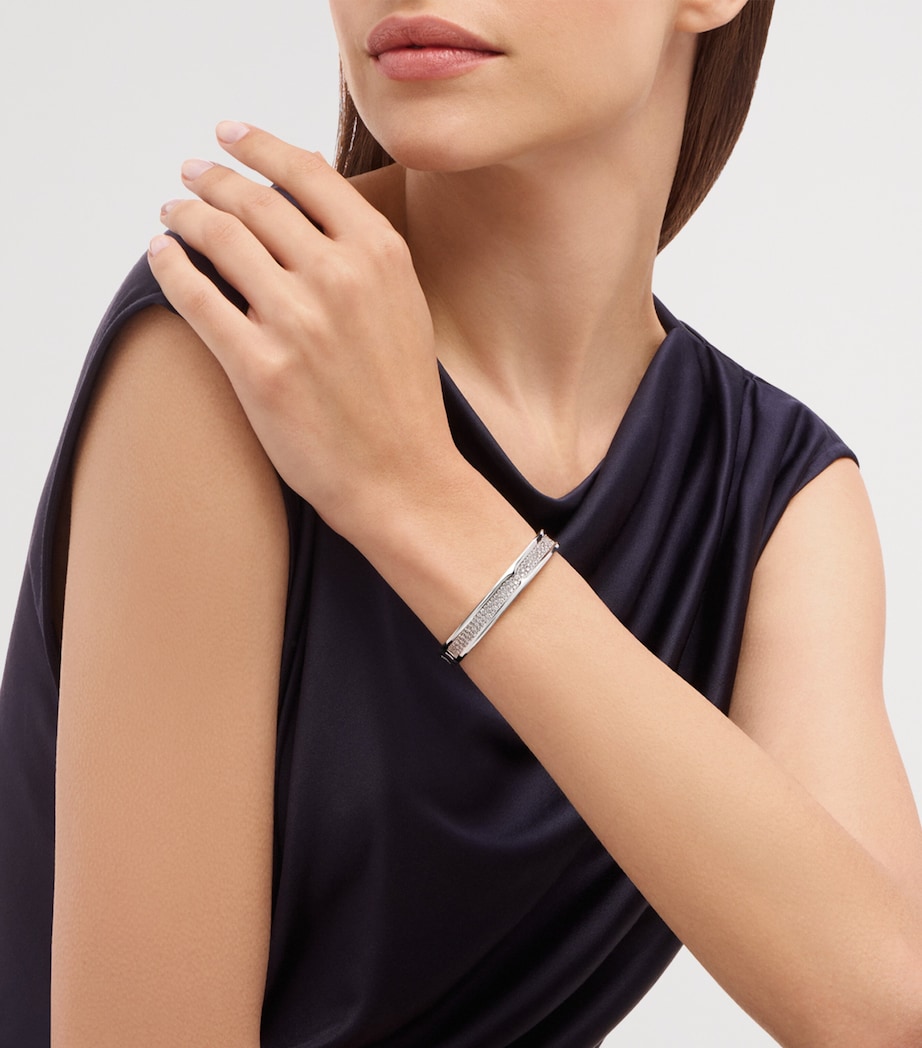 White Gold and Diamond B.zero1 Bangle WHITE GOLD Image 2