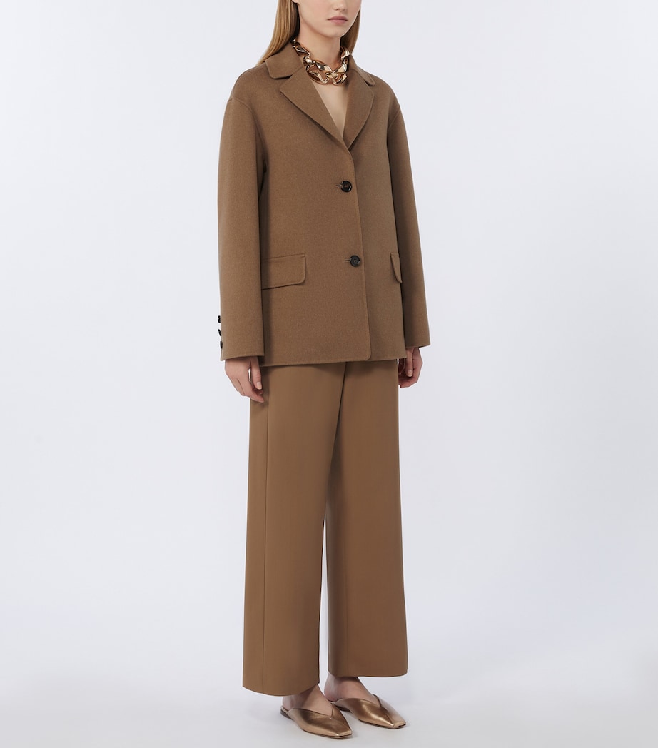 Virgin Wool Single-Breasted Coat CAMEL Image 2