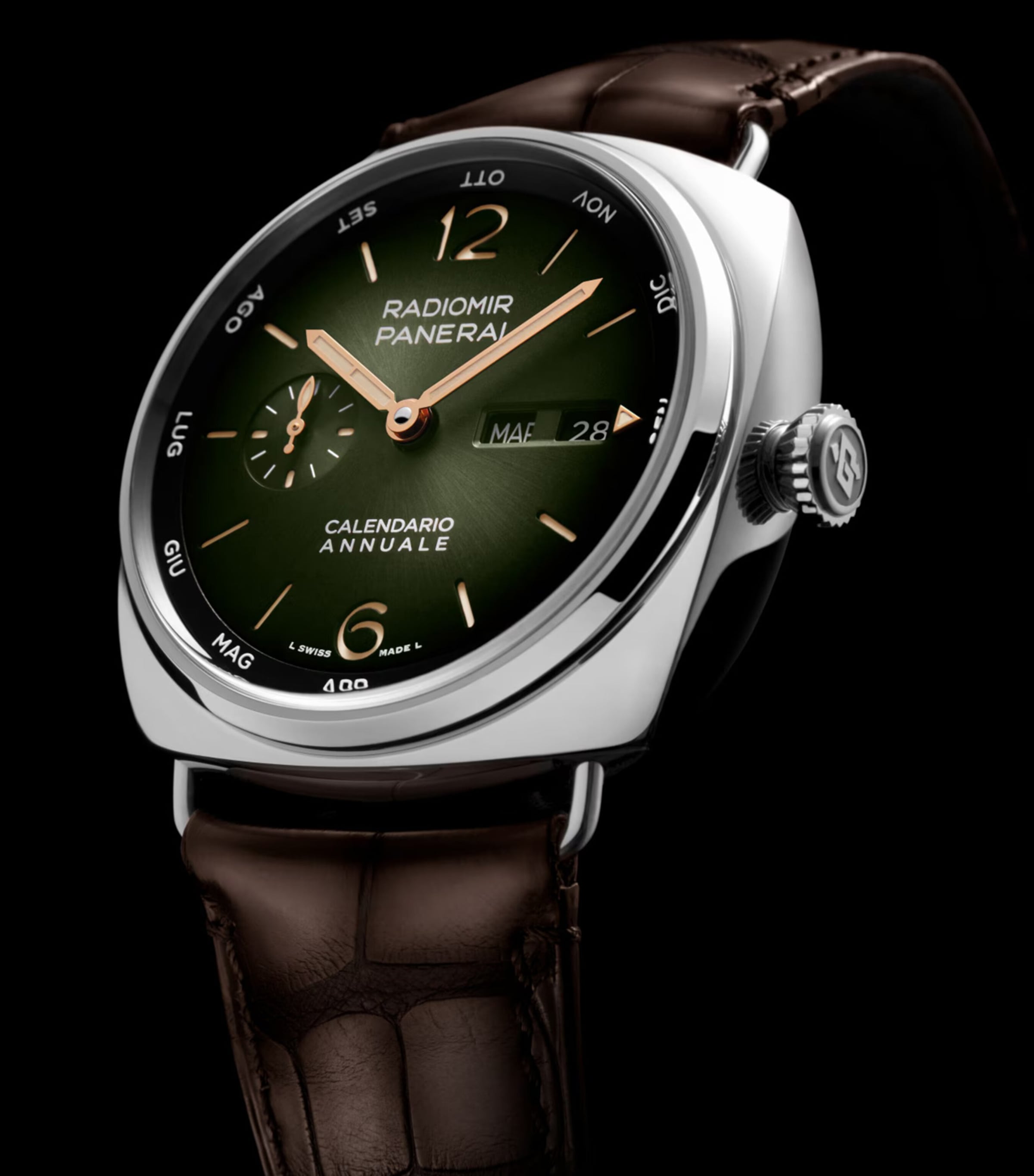 Panerai Platinumtech Radiomir Annual Calendar Watch 45mm Green Image 4