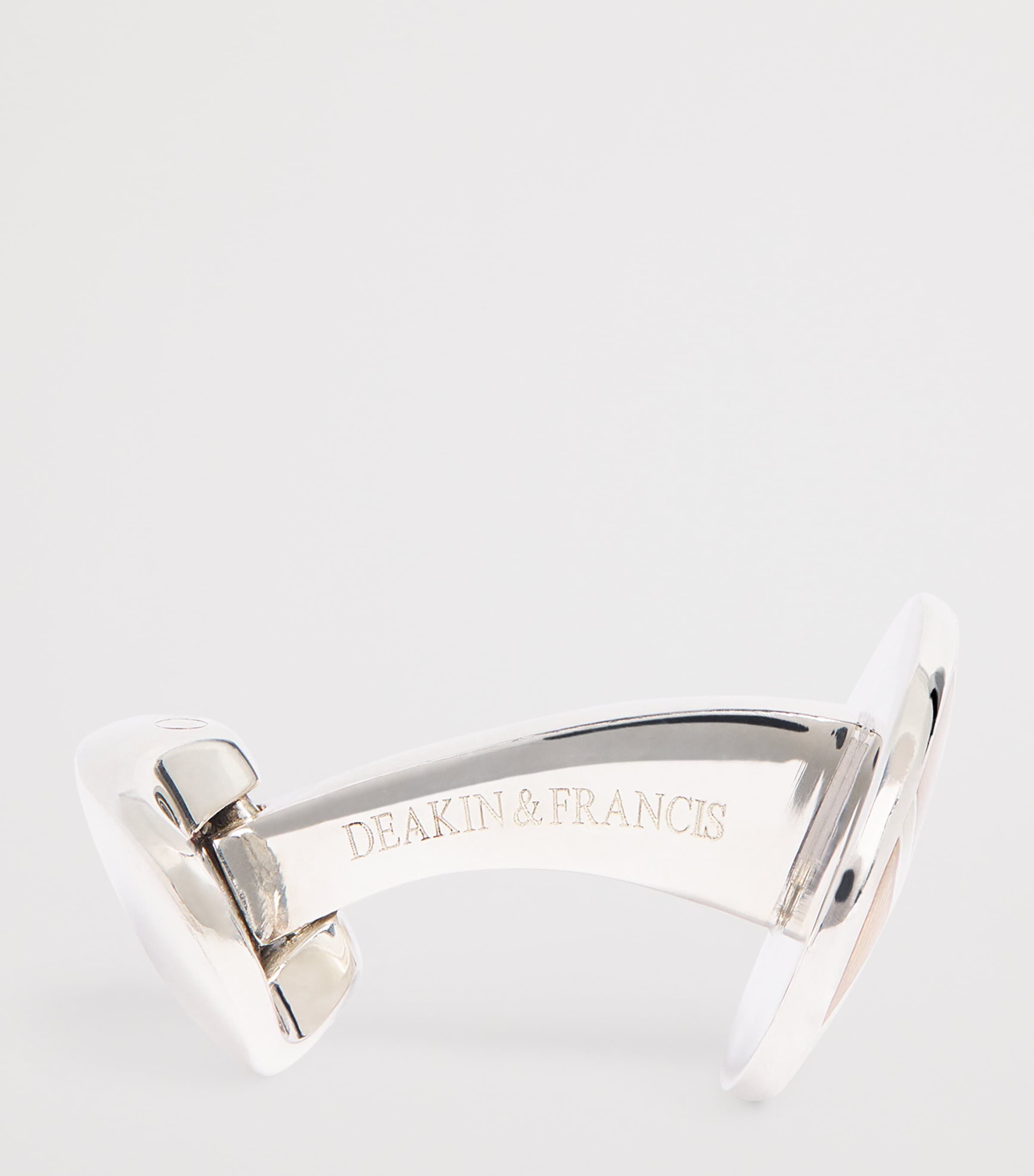 Sterling Silver and Enamel Cufflinks BROWN Image 4