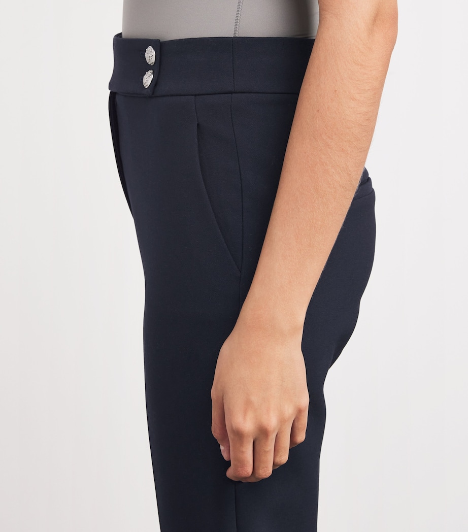 Woven Cropped Renzo Trousers NAVY/SILVER Image 6