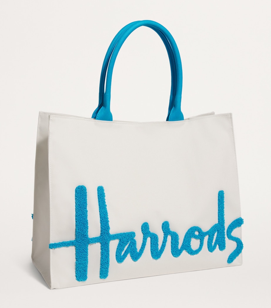 Large Cotton Logo Tote Bag BRIGHT BLUE Image 3