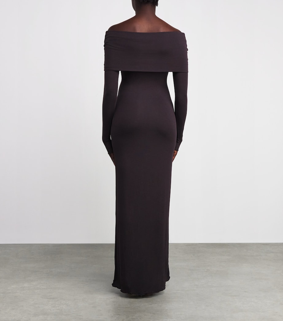 Sheer Modal Off-The-Shoulder Maxi Dress PHOENIX Image 3