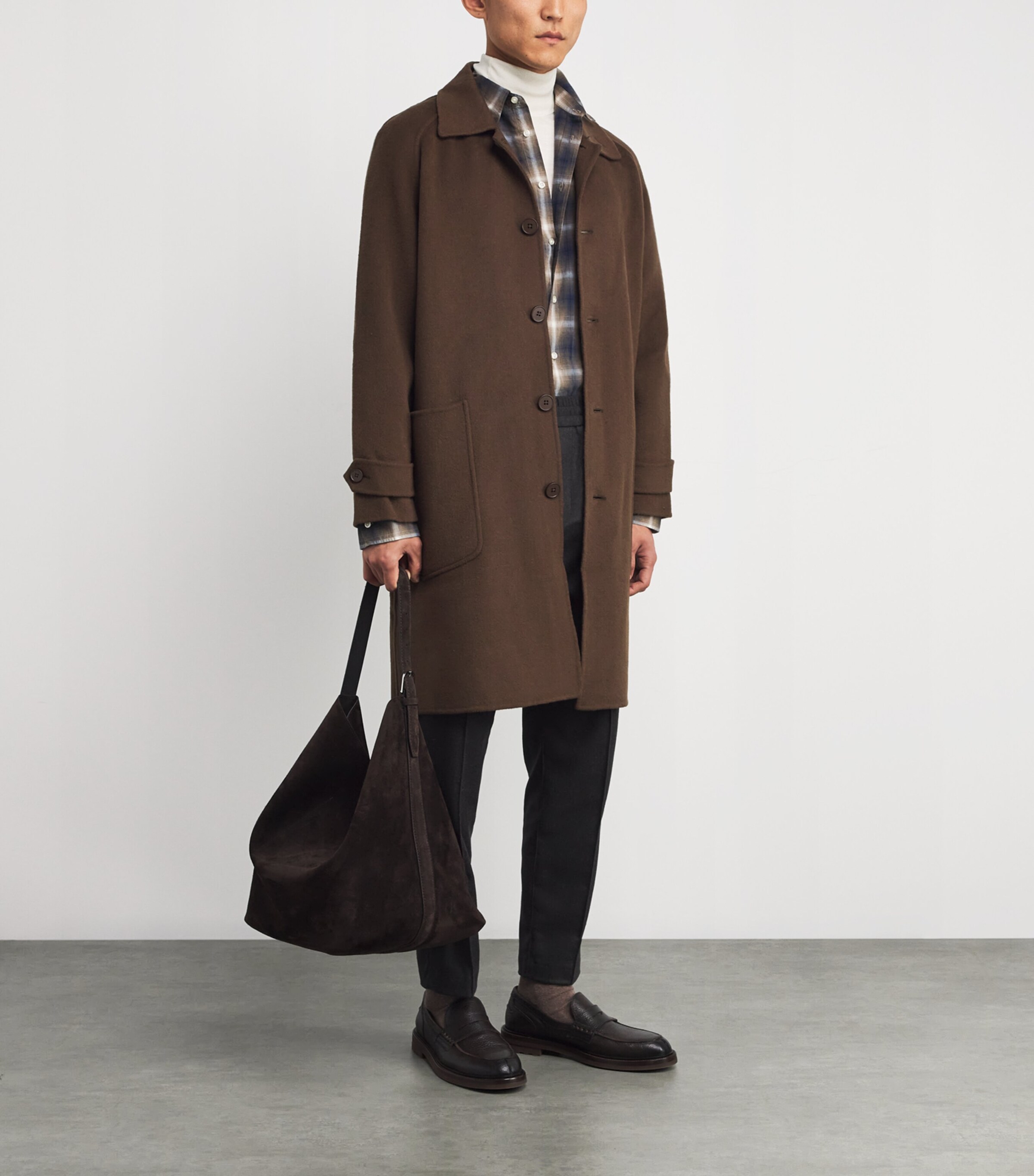 Wool Bryce Overcoat ICED COFFEE Image 2