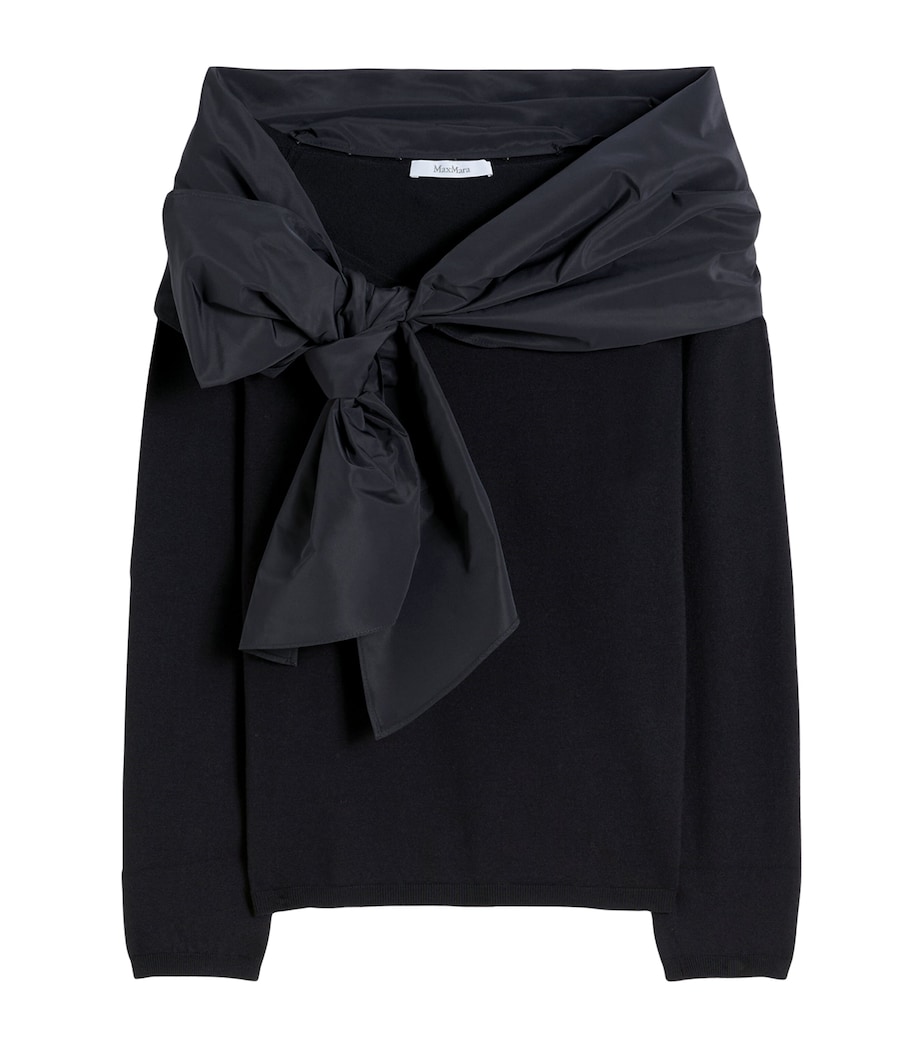 Wool-Blend Bow-Detail Top ULTRAMARINE Image 1