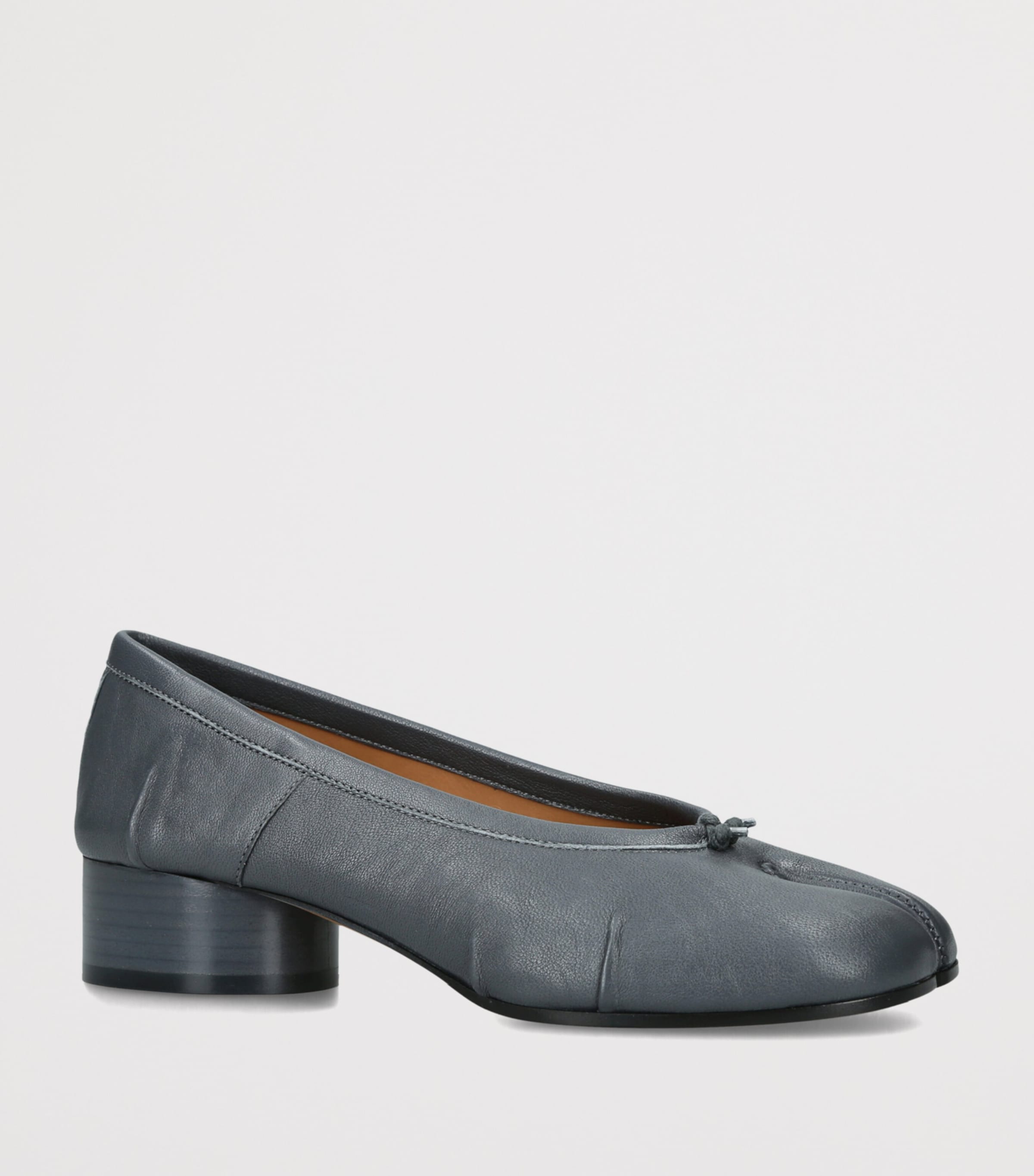 Maison Margiela Leather Tabi Ballerina Pumps 30 Grey Mid Image 3