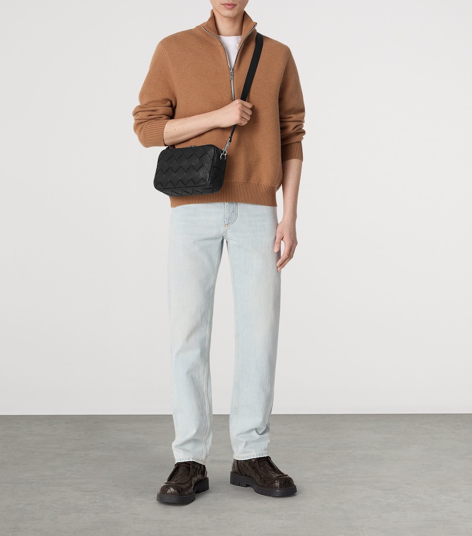 Small Leather Intrecciato Camera Bag 8803 Image 2