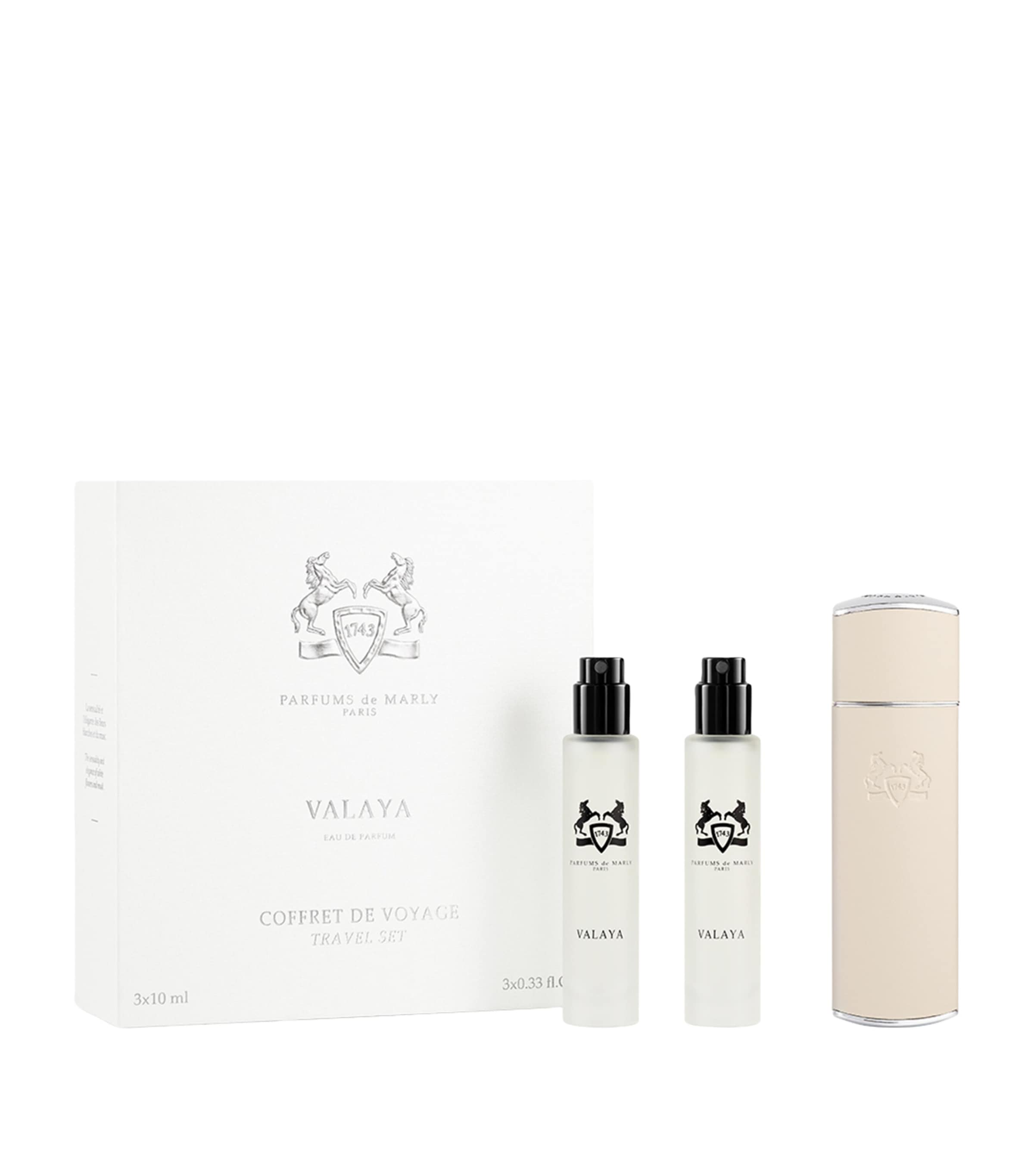 Parfums de Marly Valaya Eau De Parfum Sprays and Case Travel Set (3 x 10ml) | Perfume | Womens Perfume | Beauty Gift Sets | Perfume Gift Sets | Womens | Designers | Parfums De Marly