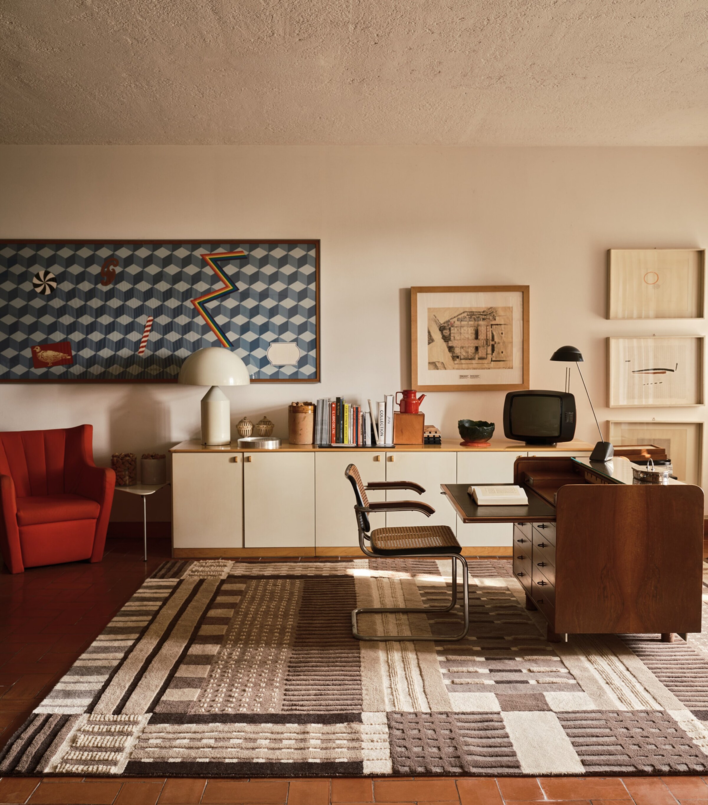The Rug Company x Paul Smith Takt Rug (3.05m x 2.44m) Beige Image 4