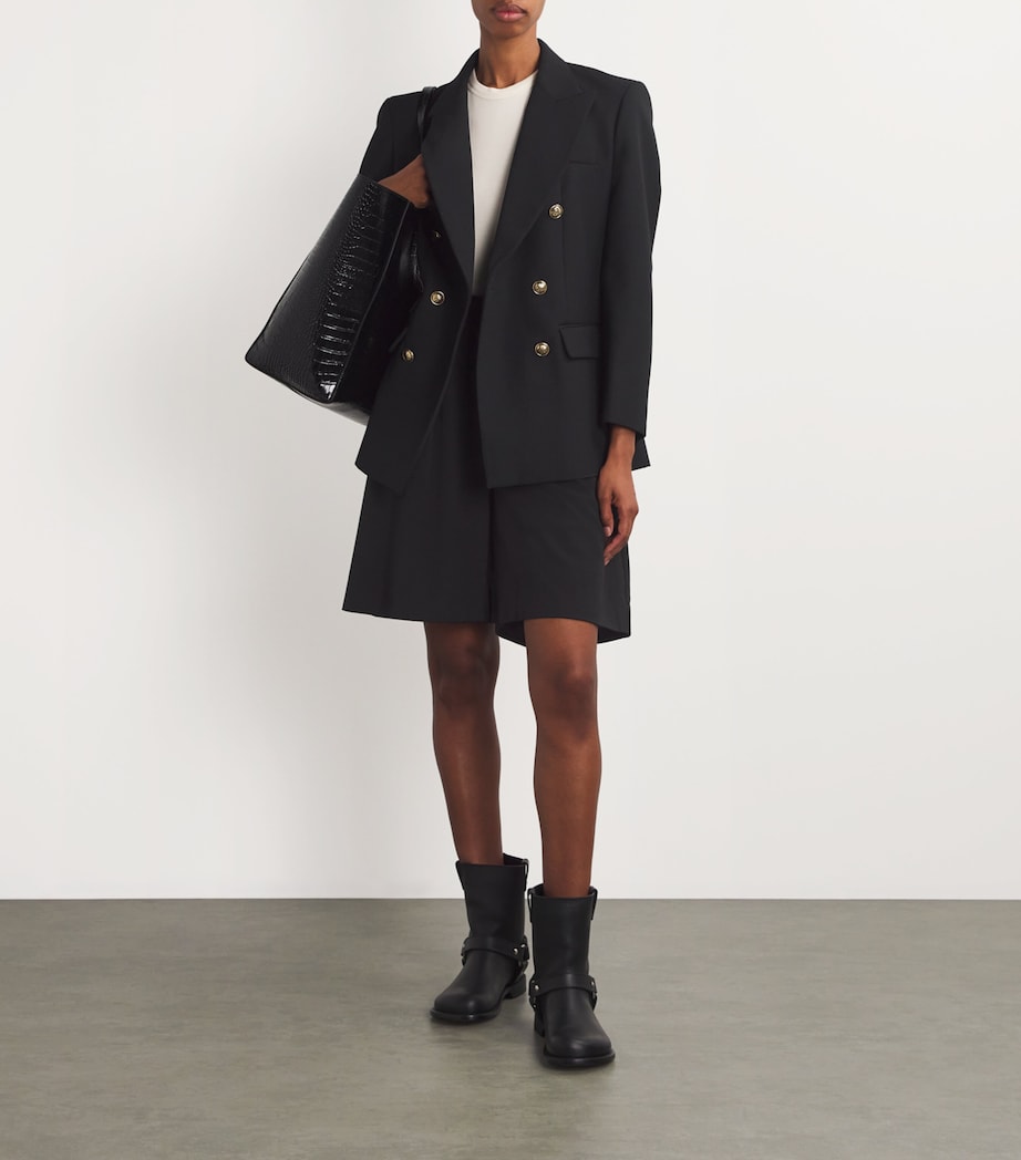 Virgin Wool-Blend Blazer BLACK Image 2