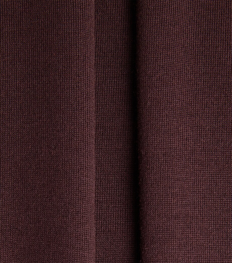 Falke Mens Ultrafine Merino Wool V-Neck Sweater Dark Choco Image 6