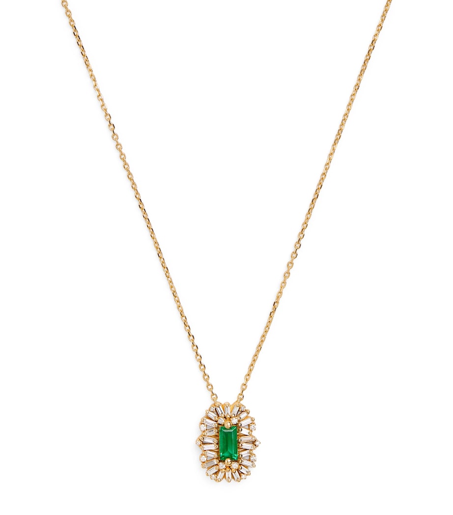 Suzanne Kalan Yellow Gold, Diamond and Emerald One of a Kind Necklace Yg/emer Image 1