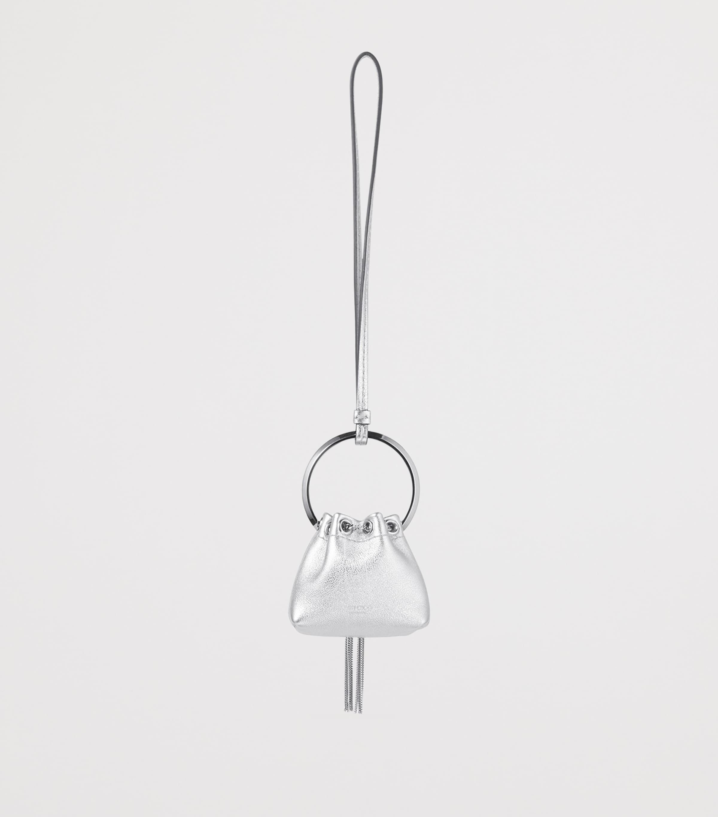 Leather Bon Bon Bag Charm SILVER/SILVER Image 3