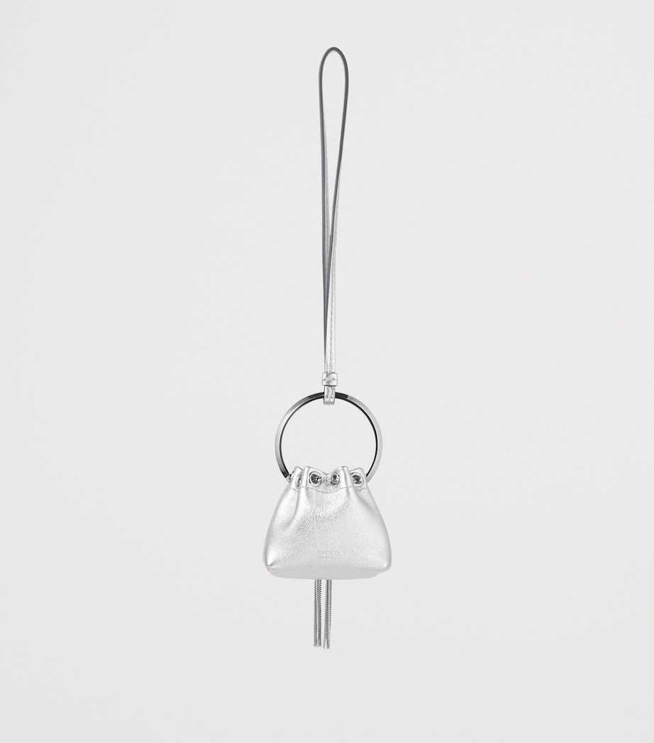 Leather Bon Bon Bag Charm SILVER/SILVER Image 3