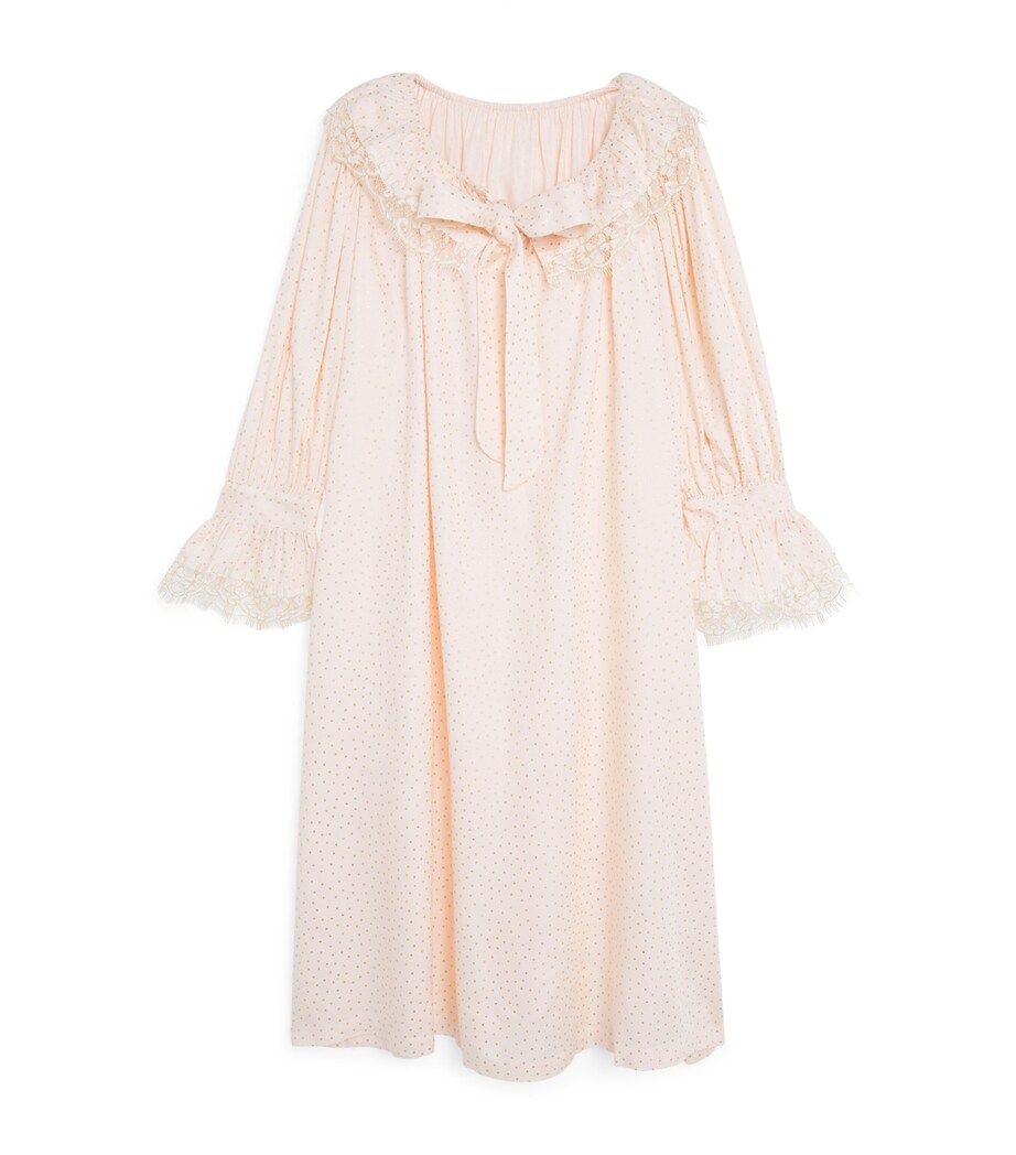 Amiki Frilled Alaia Dress (2-12 Years) Golden Dots Image 1