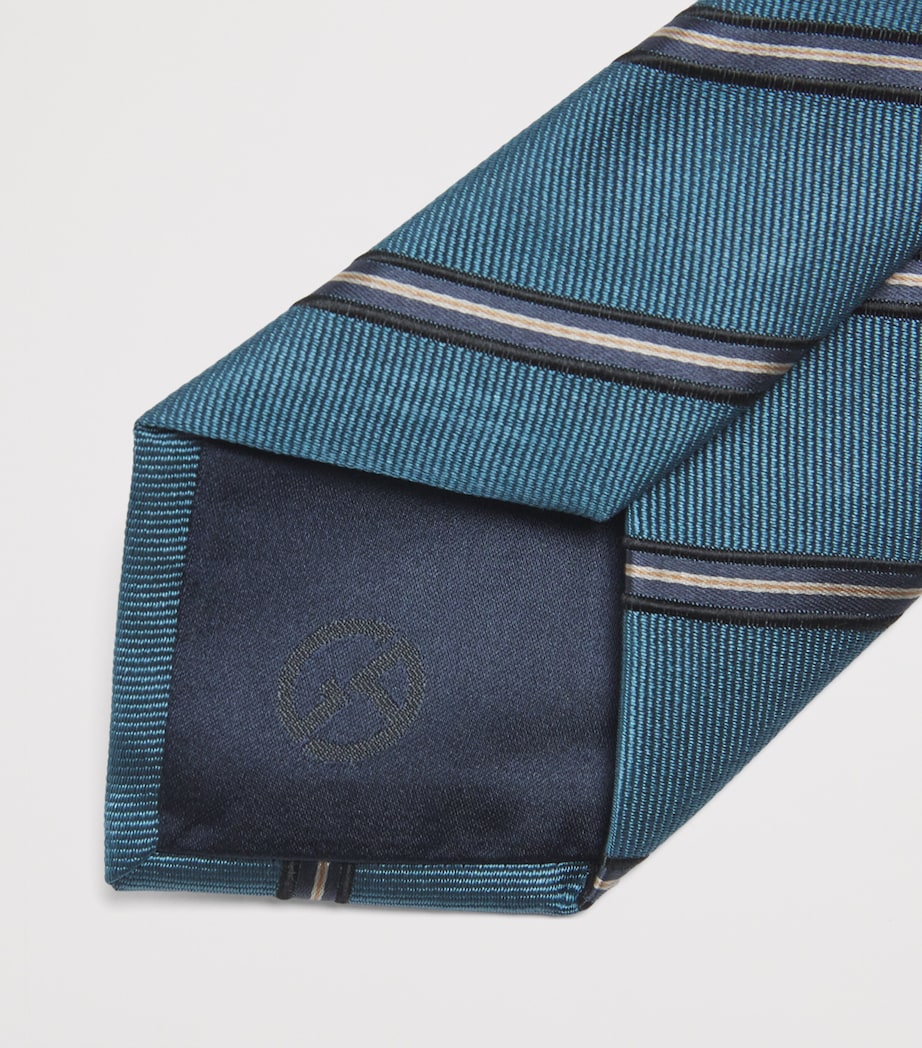 Silk Regimental Stripe Tie FB201 Image 3