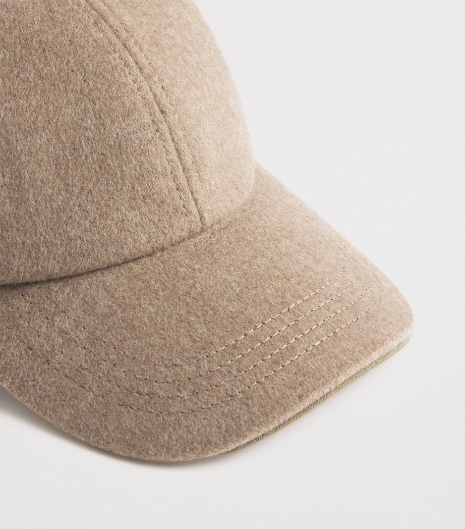 Cashmere Baseball Cap N41 OYSTER Image 4