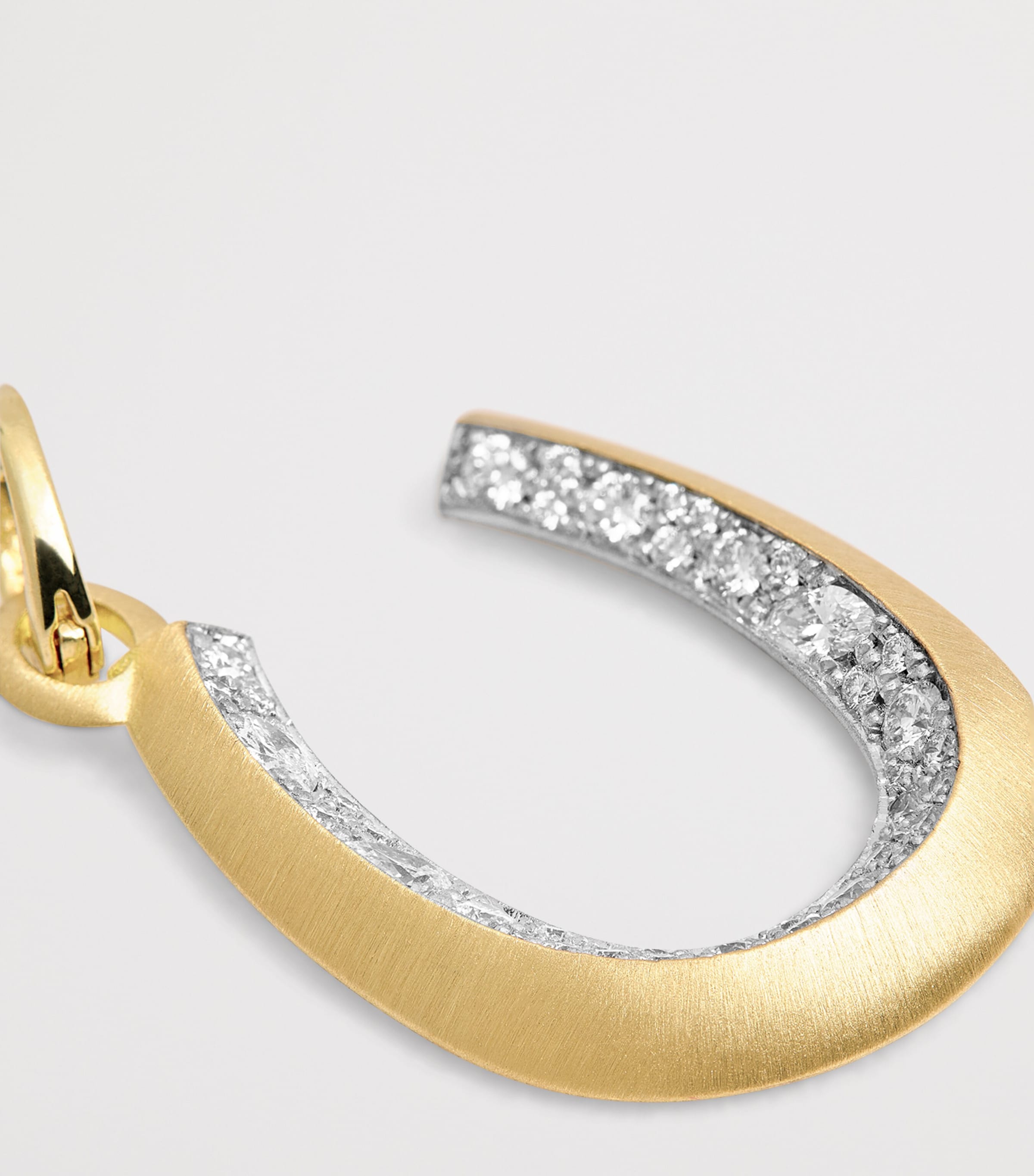 Yellow Gold and Diamond Horseshoe Charm YELLOW GOLD Image 5