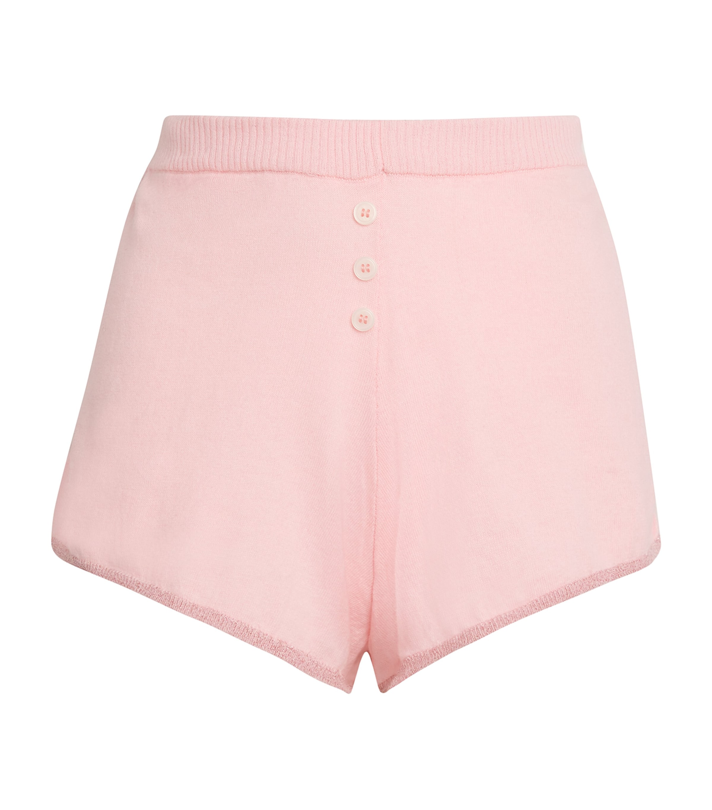 Shop Morgan Lane Izzy Glitter-trim Pyjama Shorts In Pink