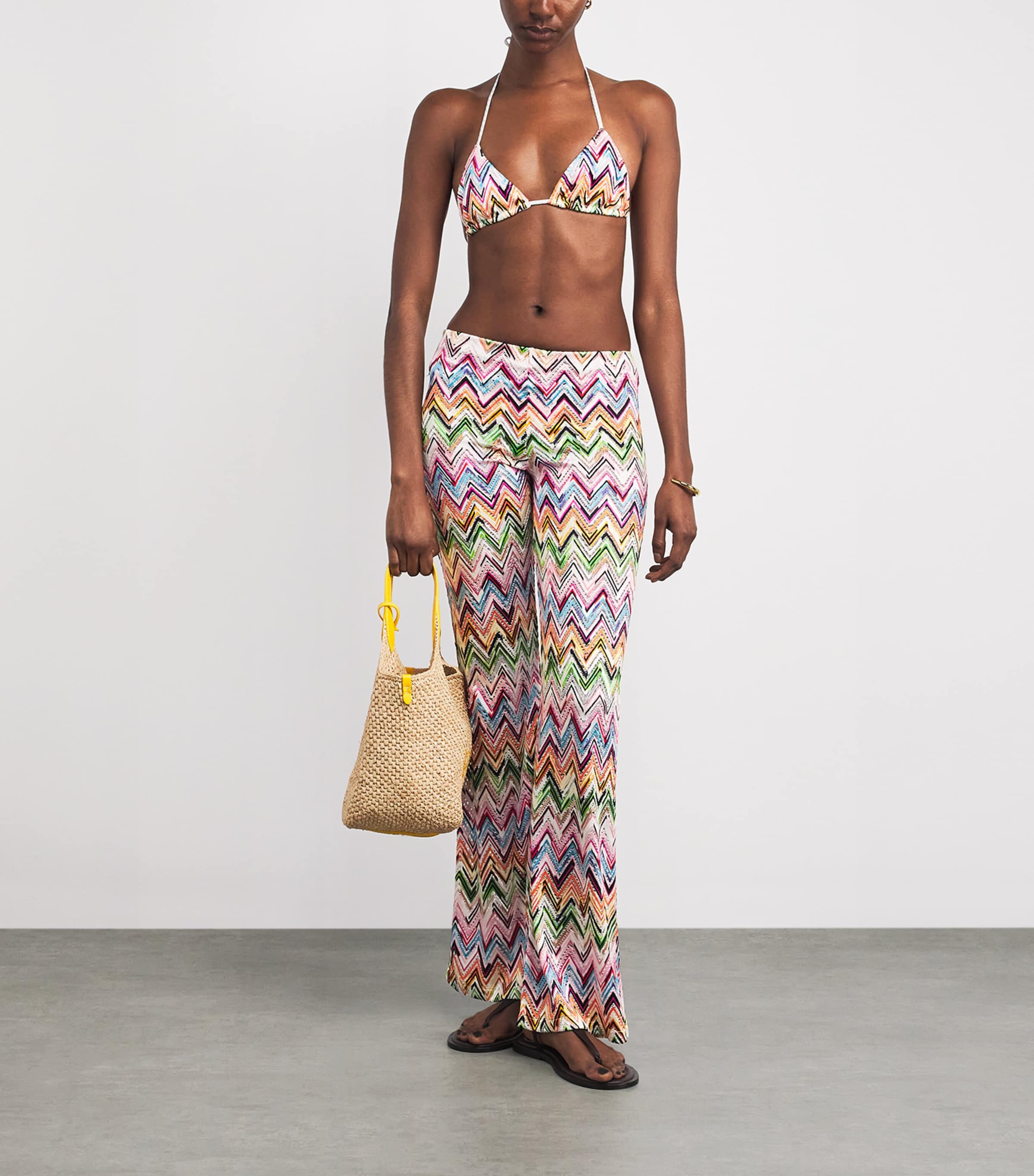 Zigzag Wide-Leg Trousers SM9Z9MULTICOLOUR Image 2