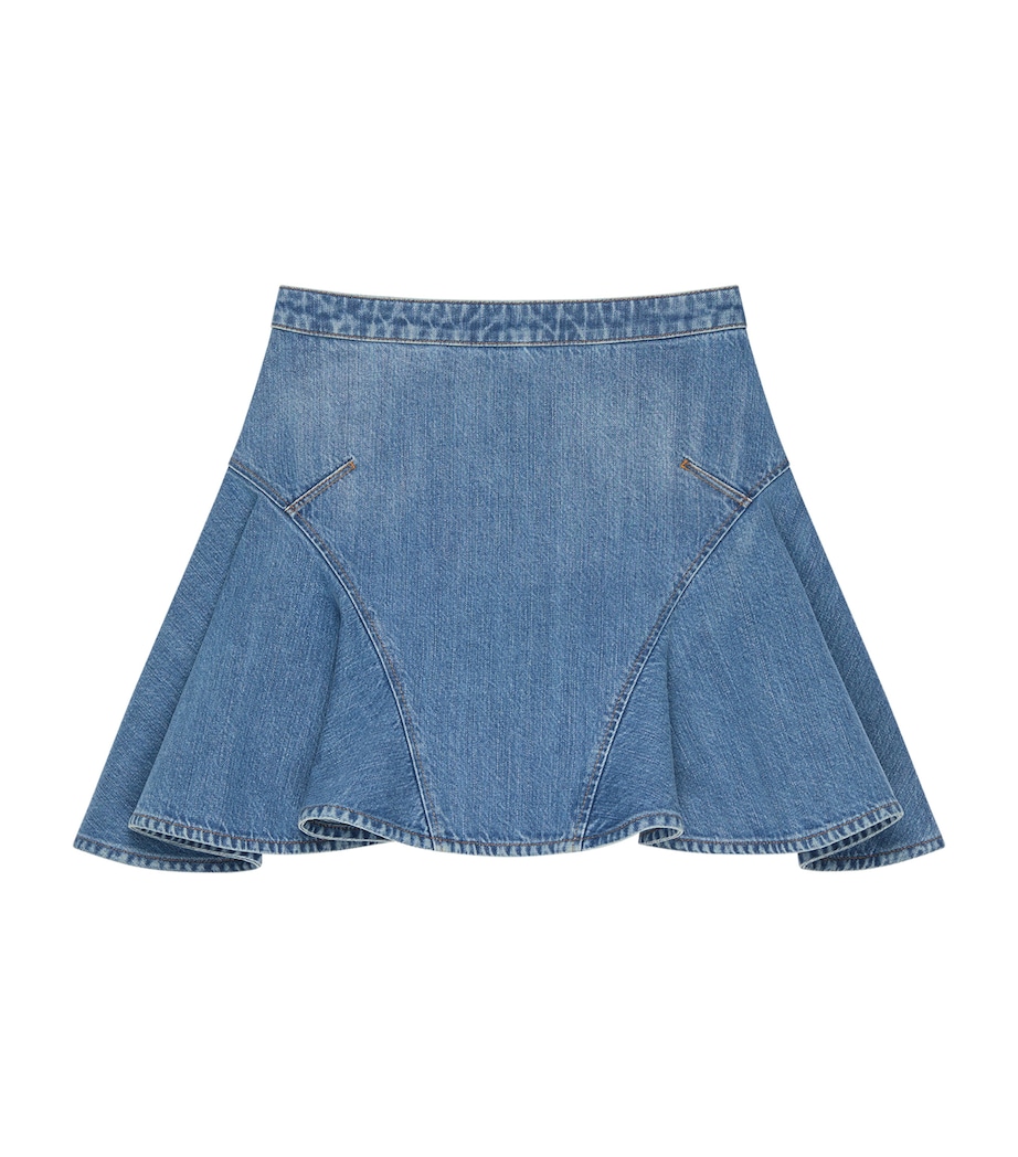 Denim Mini Skirt MEDIUM BLUE Image 1