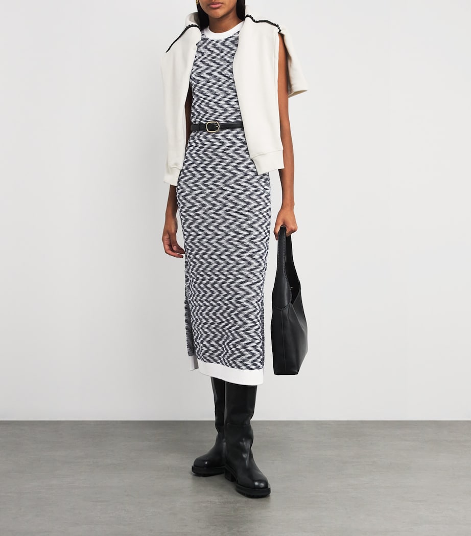 Knitted Olivia Midi Dress CLOUD/NAVY Image 2