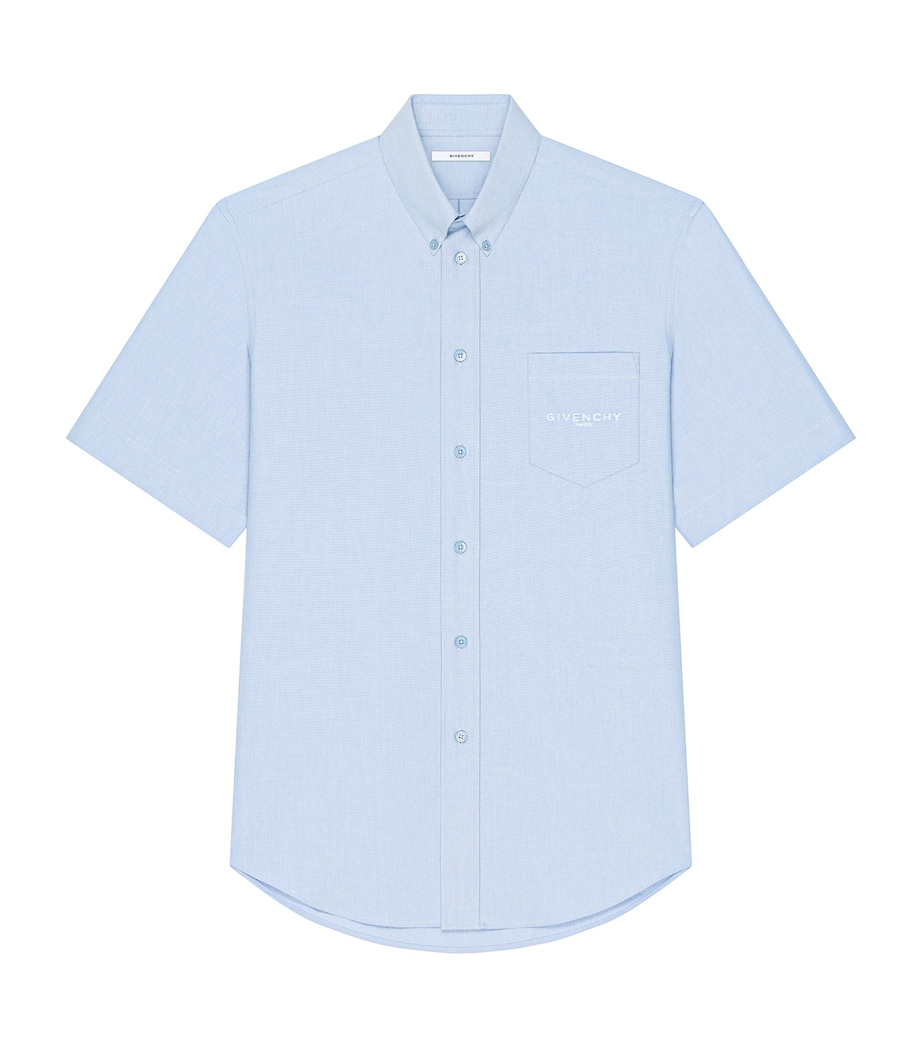 Cotton Logo Embroidery Short-Sleeve Shirt BABY BLUE Image 1
