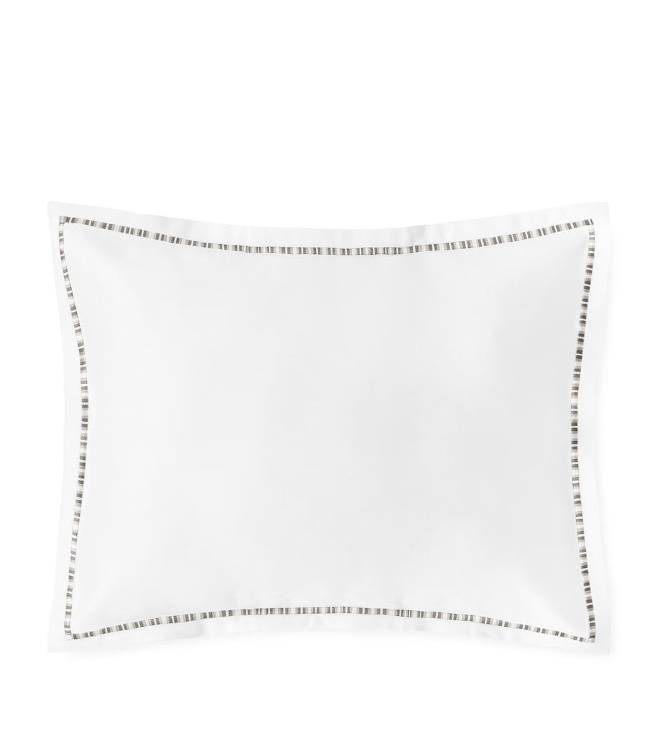 Cotton-Blend Nirvana Pillowcase Pair (50cm x 75cm) WHITE/GREIGE Image 1