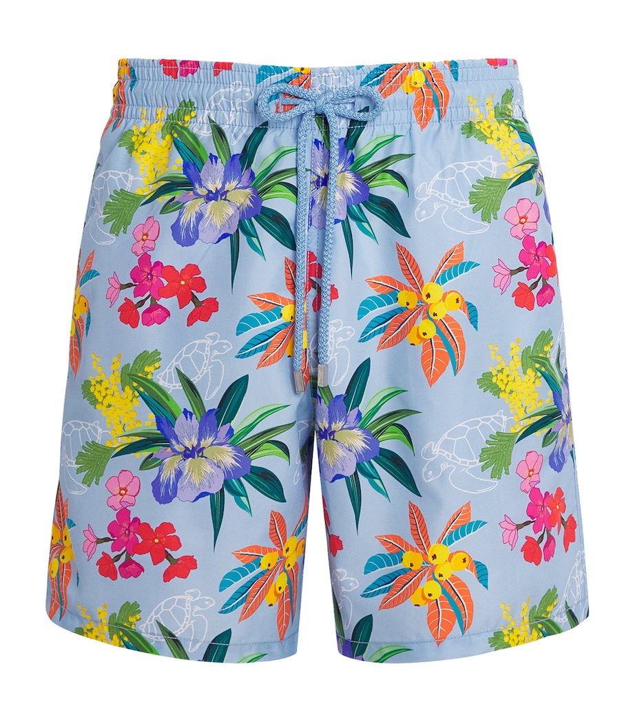 Vilebrequin Mens Garden Turtles Swim Shorts Fleur De Lin Image 1