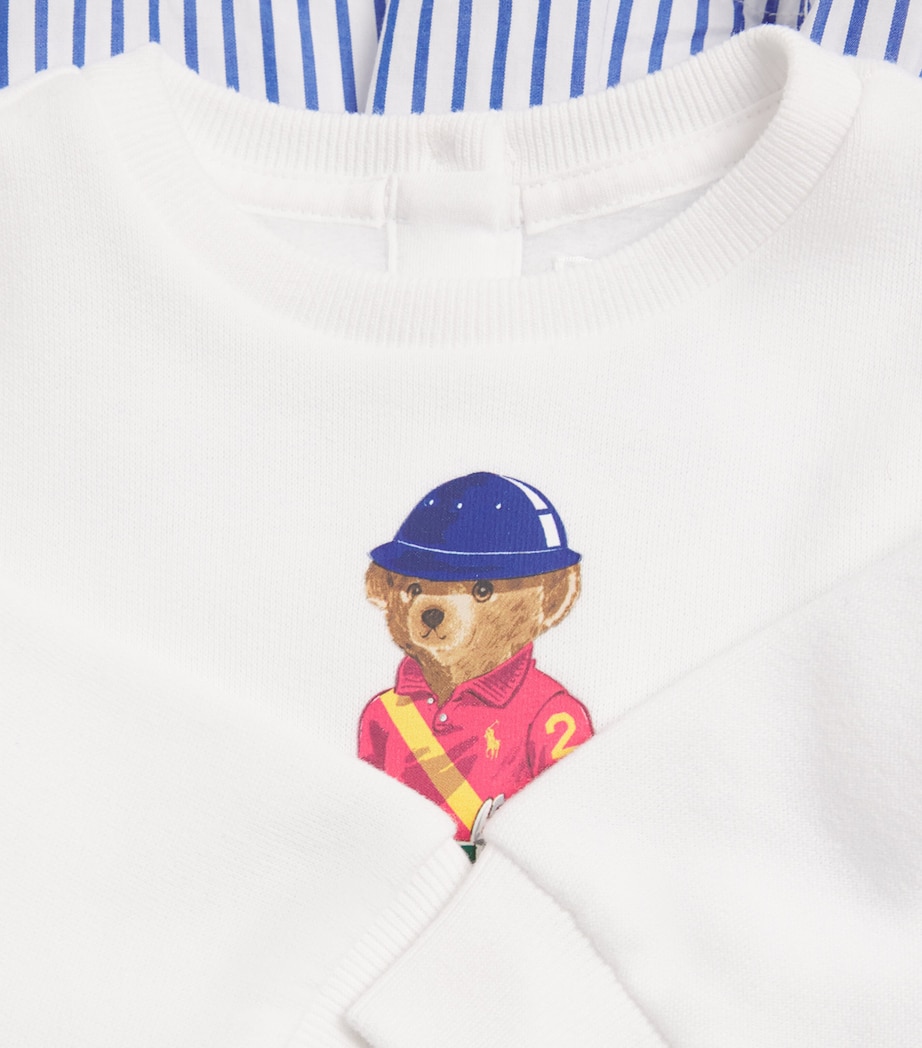 Cotton-Blend Polo Bear Dress and Bloomer Set (3-24 Months) WHITE Image 4