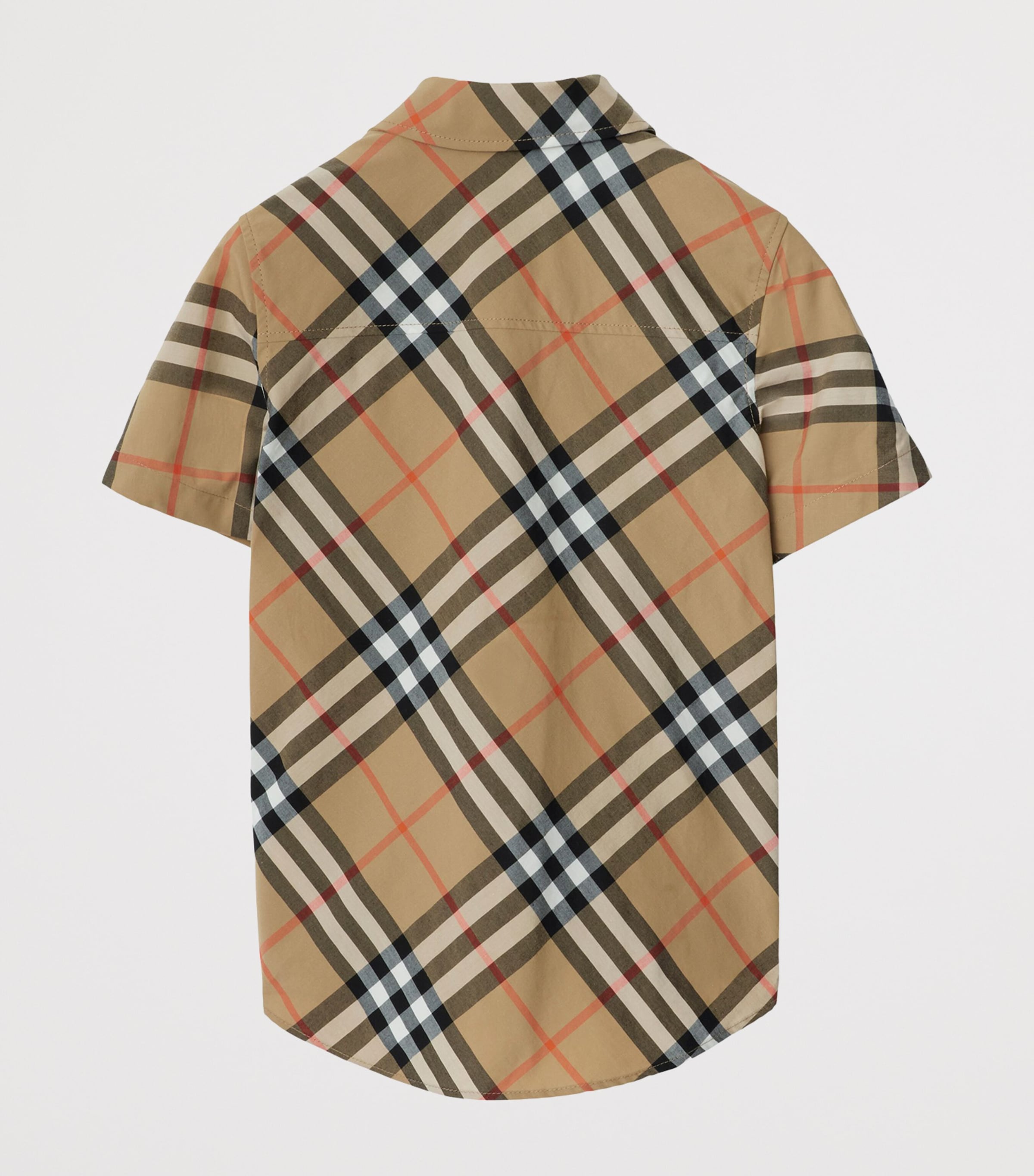 Cotton Check Button-Up Shirt (3-12 Years) SAND IP CHECK Image 2