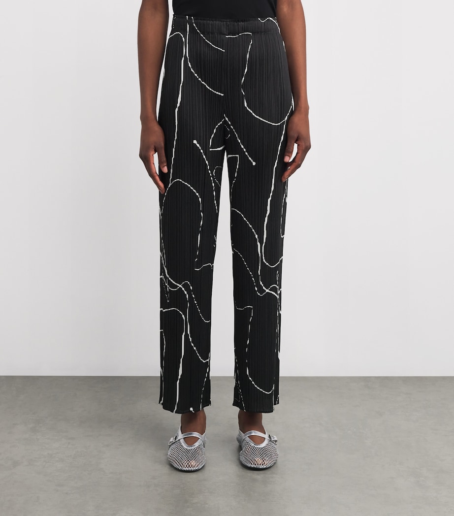 Printed Pause Trousers BLACK Image 3