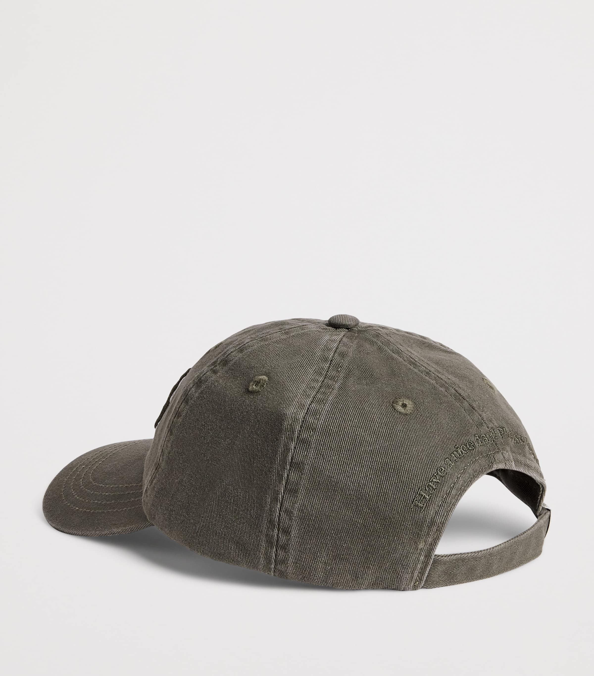 GANNI Organic Canvas Baseball Cap Kalamata Image 3