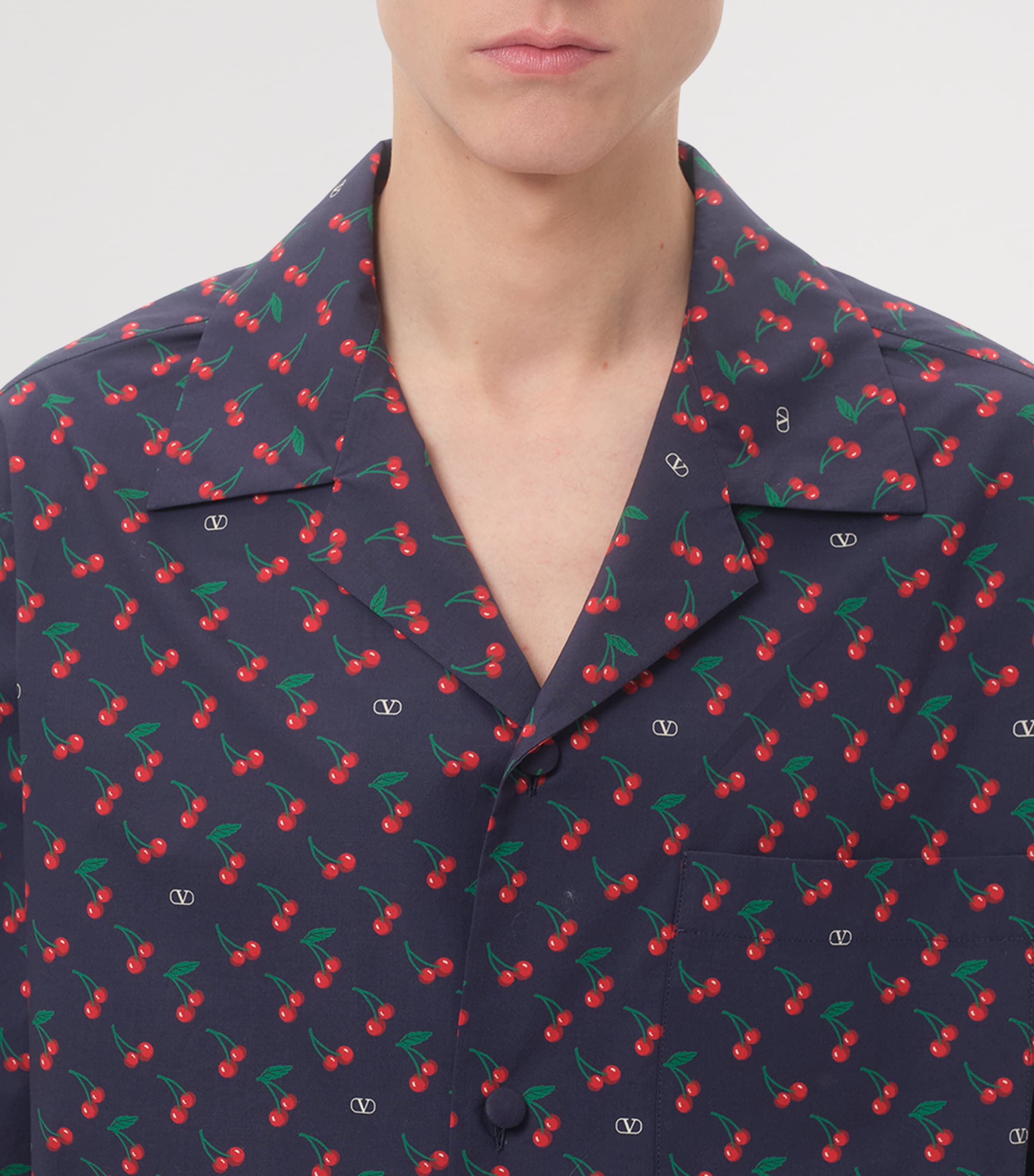 Cotton Cherry Bowling Shirt CZQ Image 7