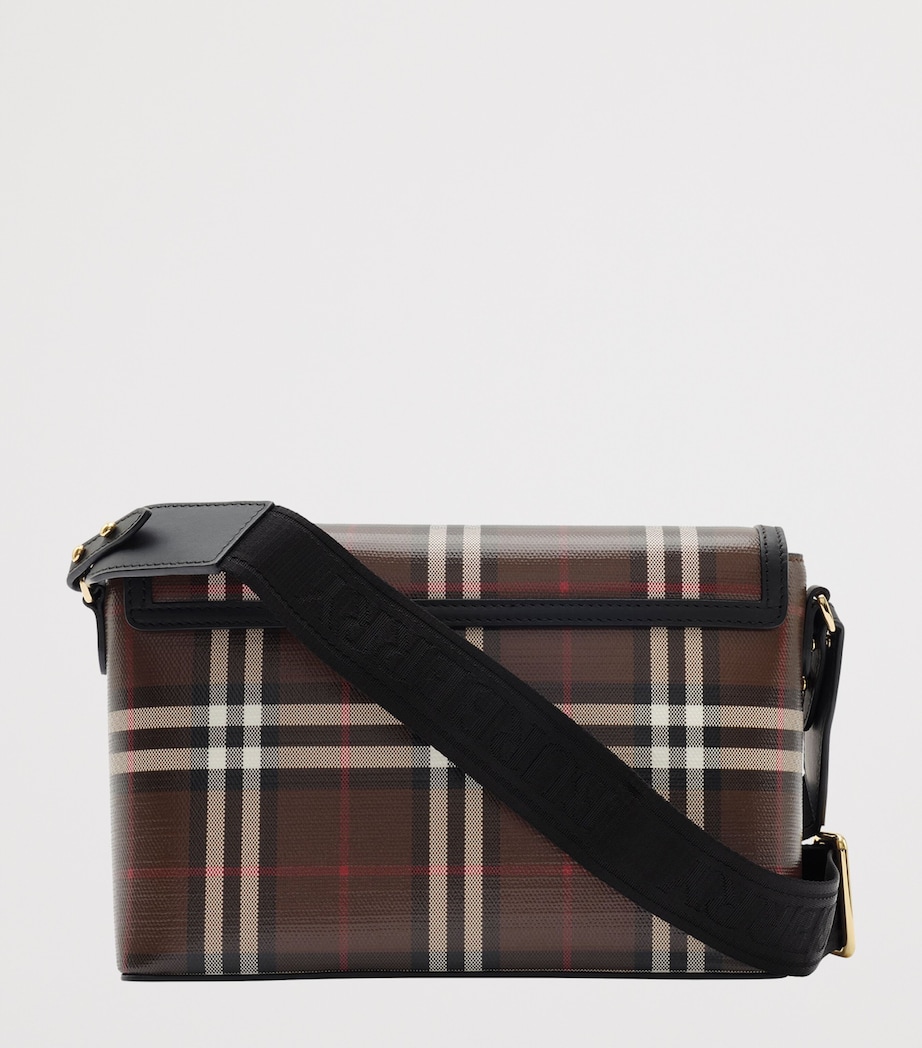 Burberry Check Note Cross-Body Bag Chocolate Brown Image 3