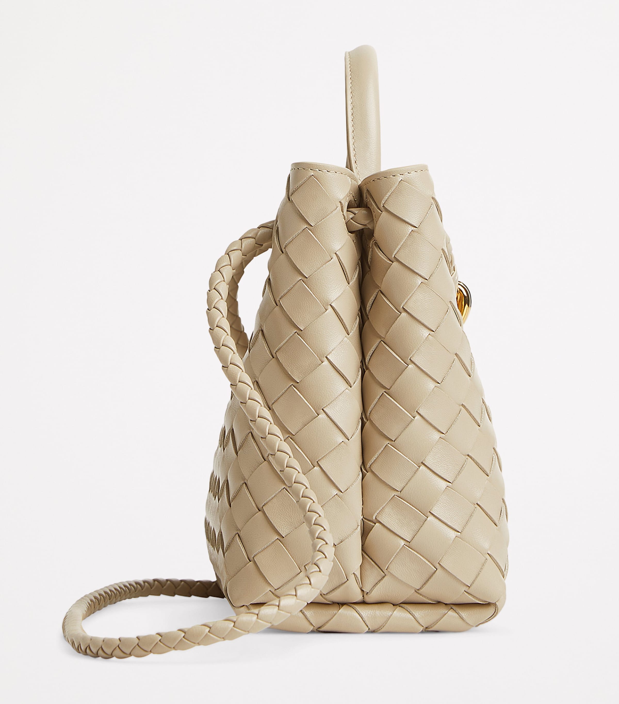 Bottega Veneta Small Leather Andiamo Top-Handle Bag Image 4