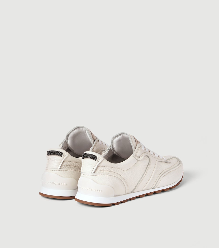 Brunello Cucinelli Leather Sneakers Butter Image 4