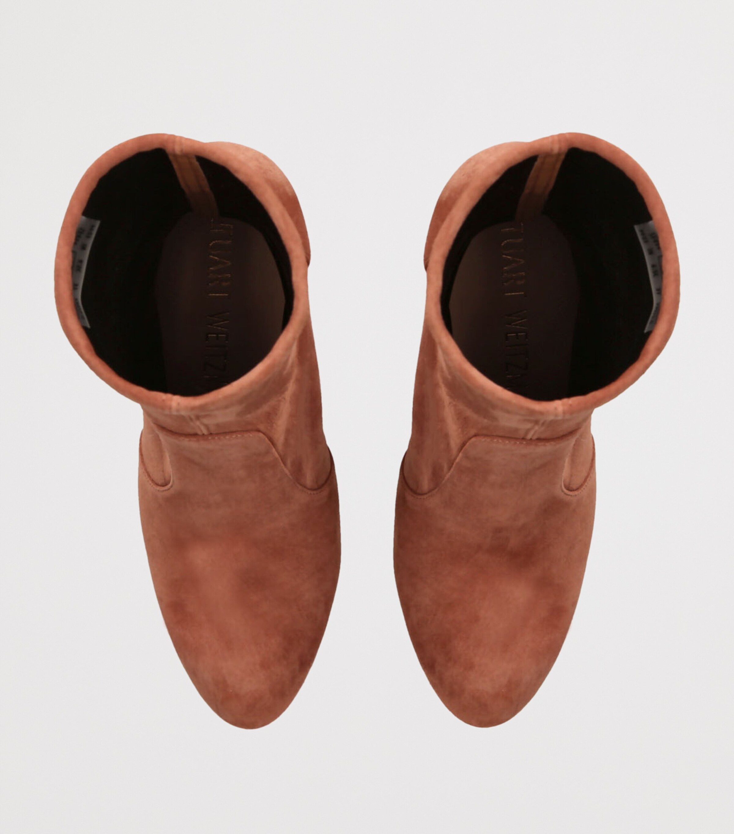 Stretch-Suede Flareblock Ankle Boots 85 BROWN Image 4