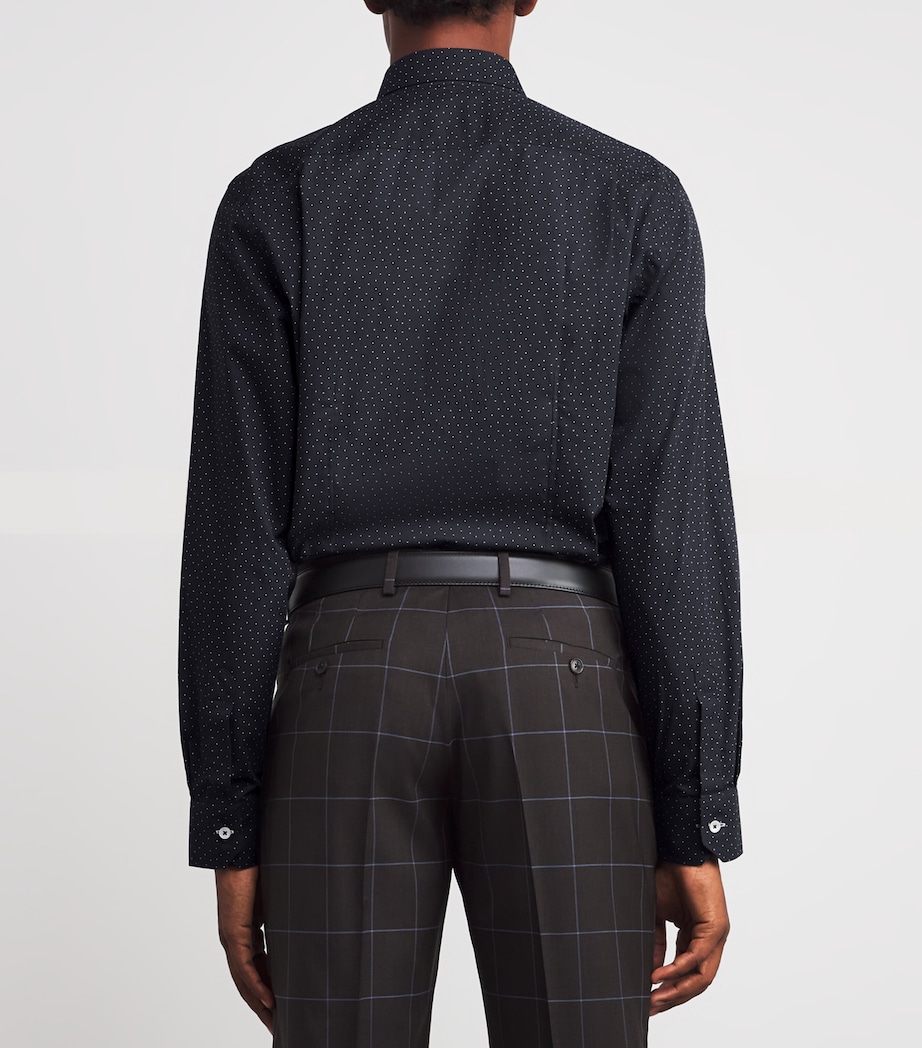 Polka Dot Tailored-Fit Shirt 47_NAVY Image 4