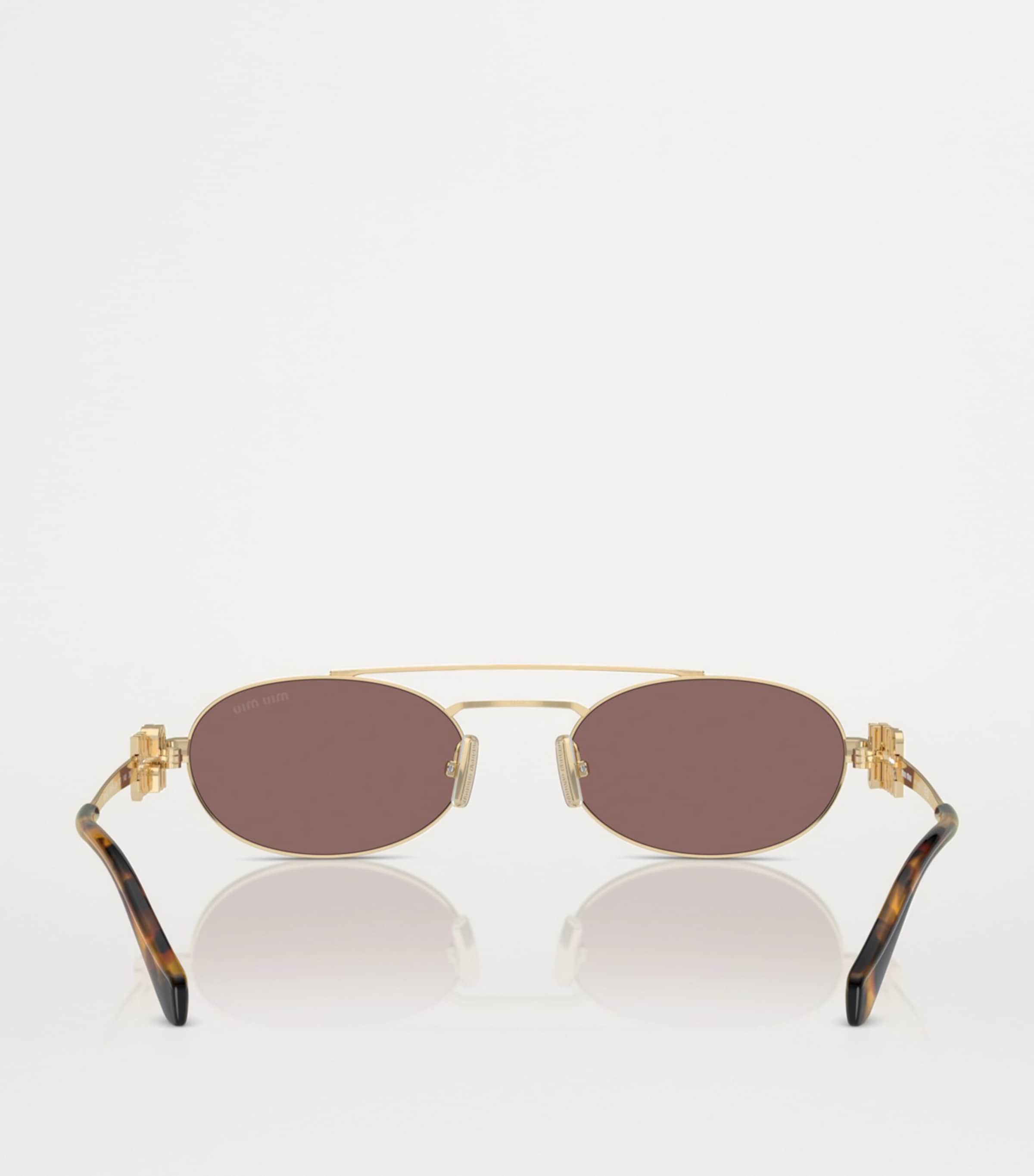 Metal Oval Sunglasses ZVN70D Image 4