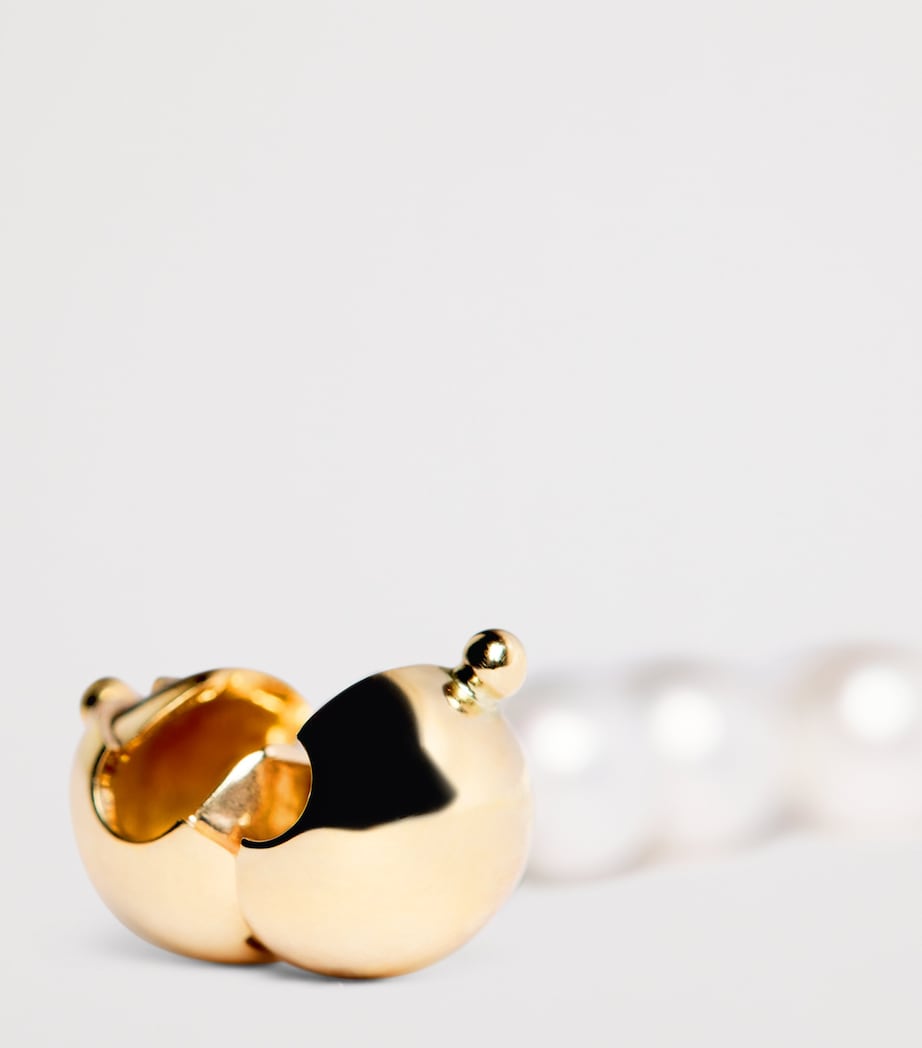 Petite Yellow Gold and Pearl Peggy Necklace YELLOW GOLD Image 6